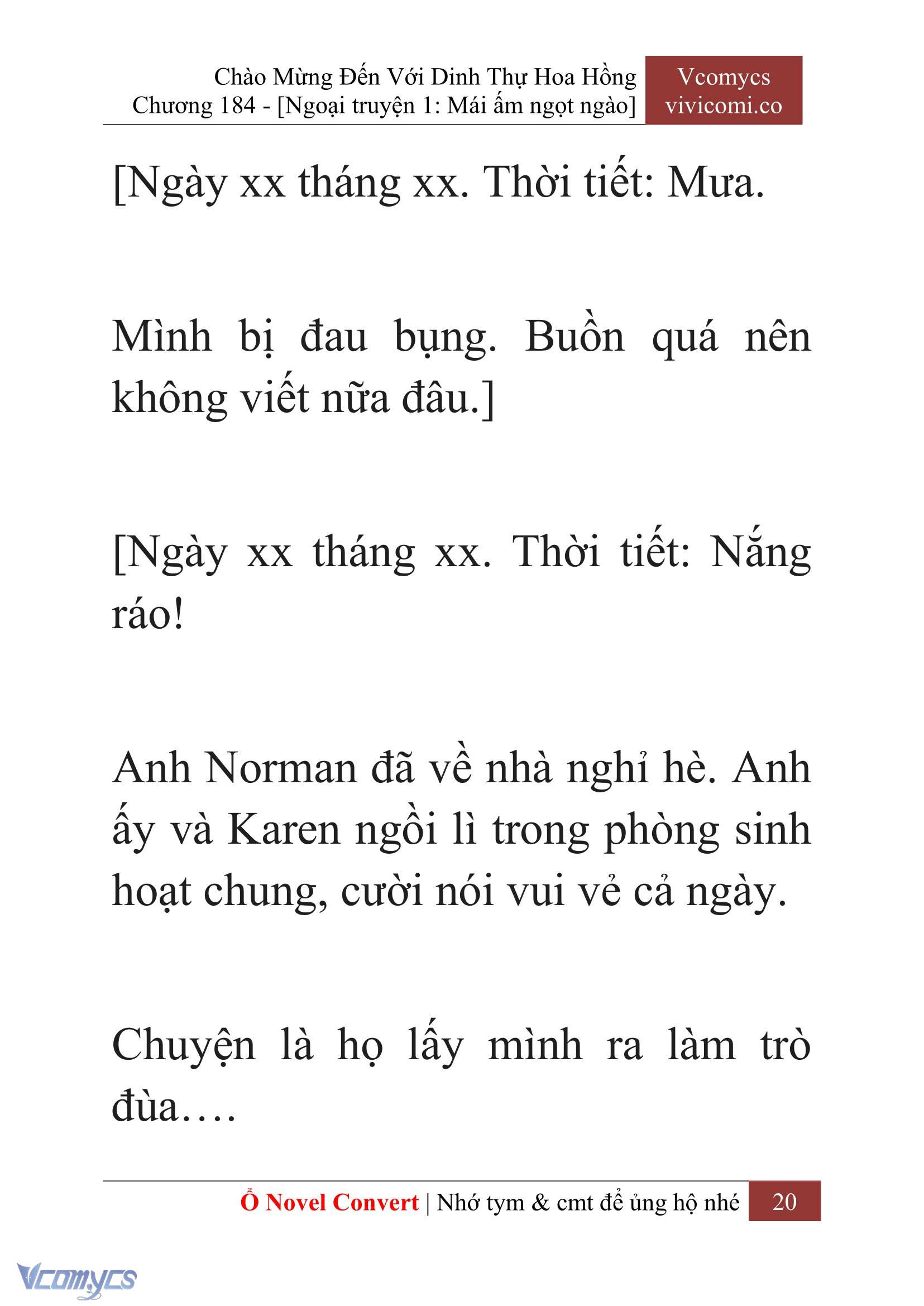 [Novel] Chào Mừng Đến Với Dinh Thự Hoa Hồng Chap 184 - Next Chap 185
