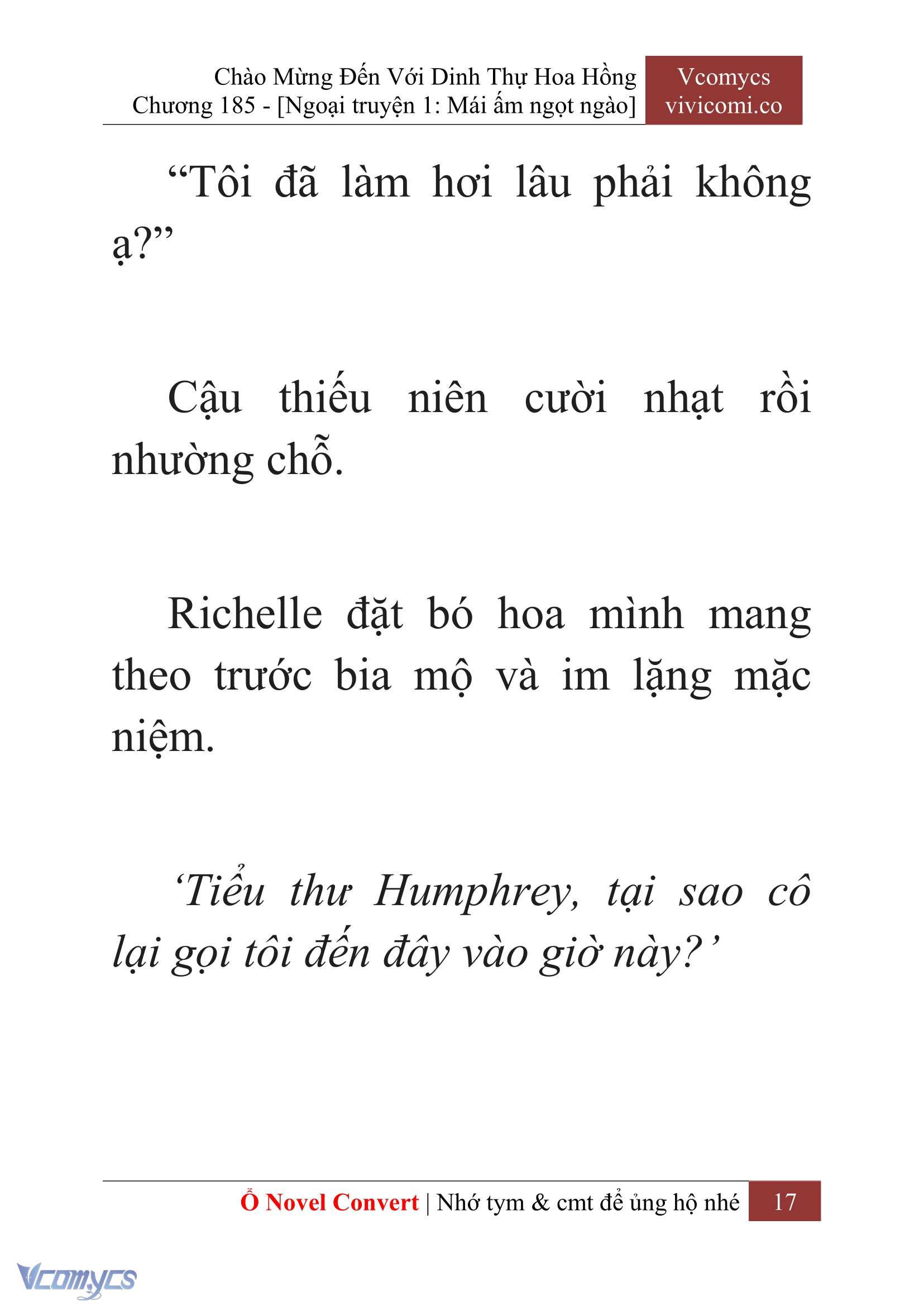 [Novel] Chào Mừng Đến Với Dinh Thự Hoa Hồng Chap 185 - Next Chap 186