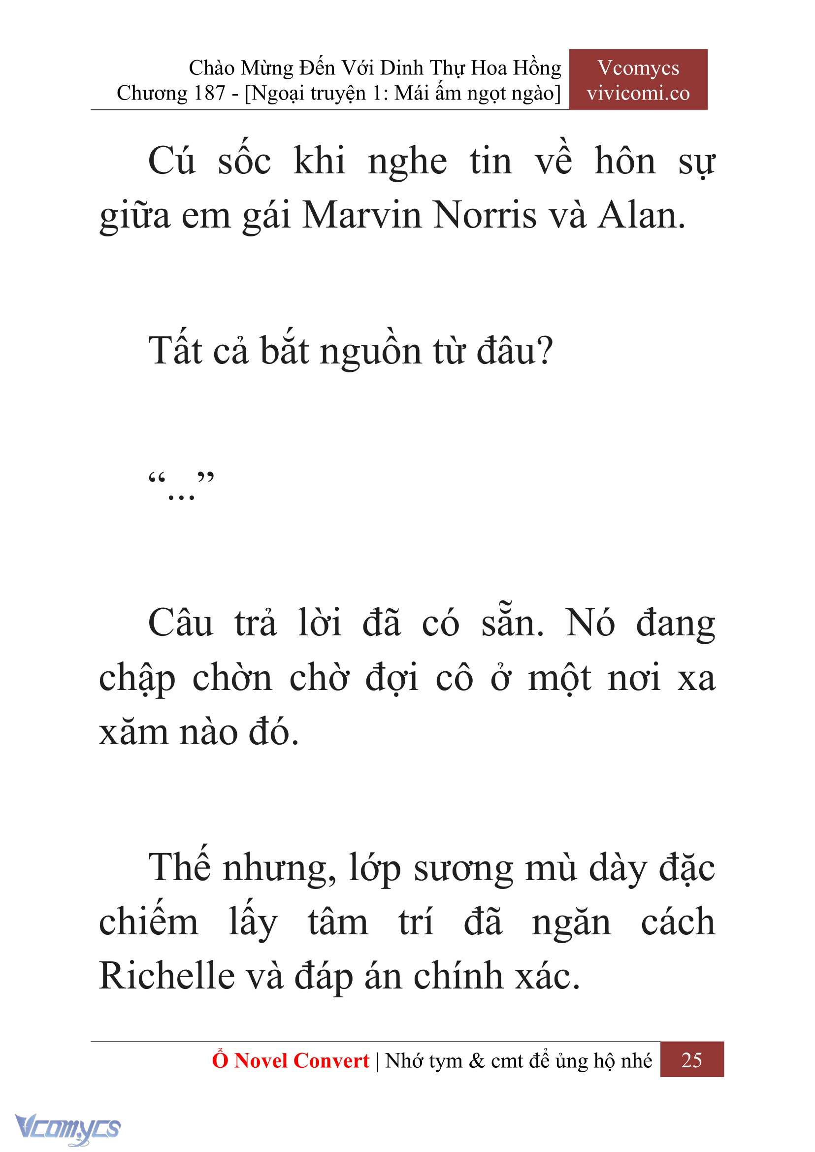 [Novel] Chào Mừng Đến Với Dinh Thự Hoa Hồng Chap 187 - Next Chap 188