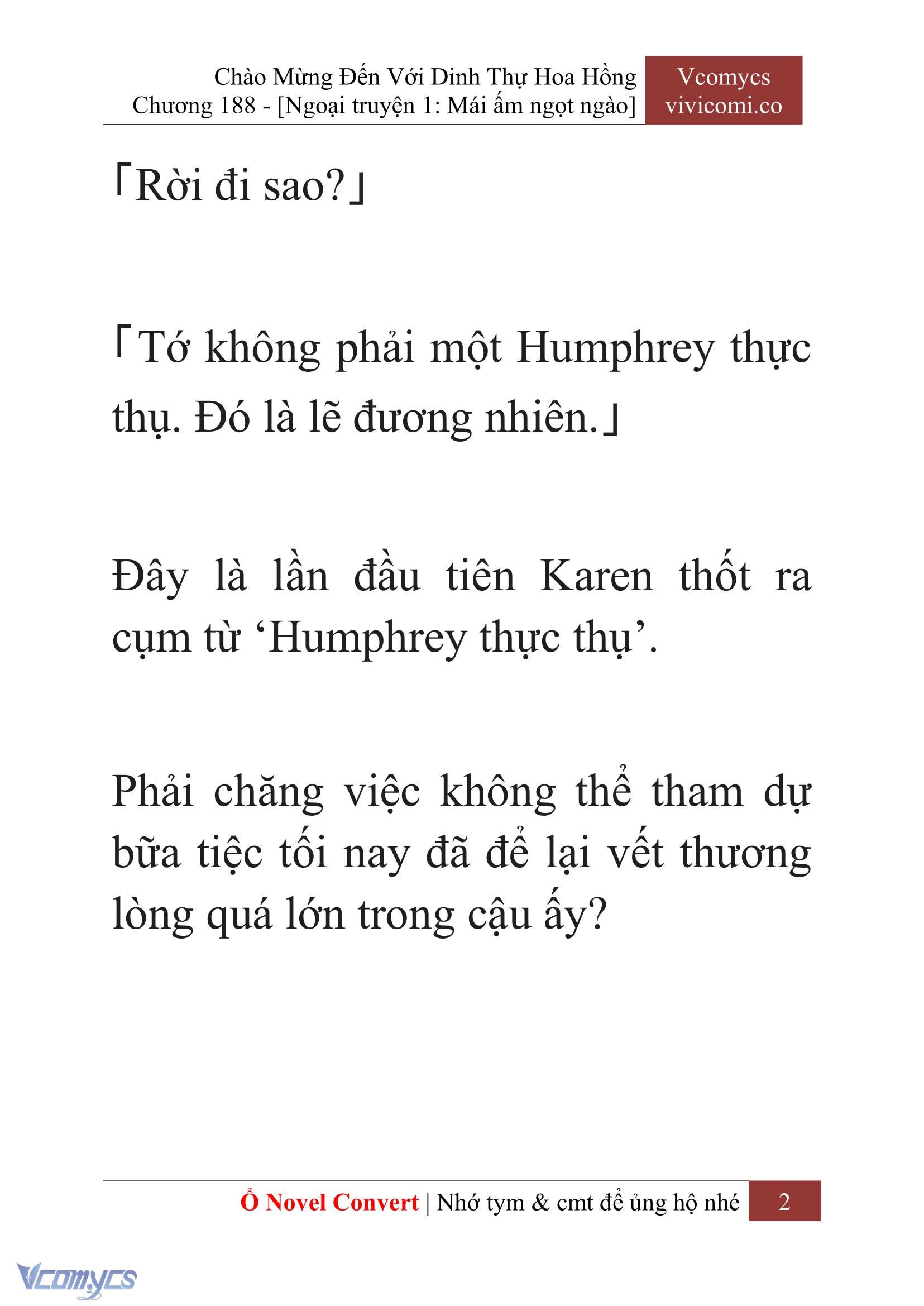 [Novel] Chào Mừng Đến Với Dinh Thự Hoa Hồng Chap 188 - Next Chap 189
