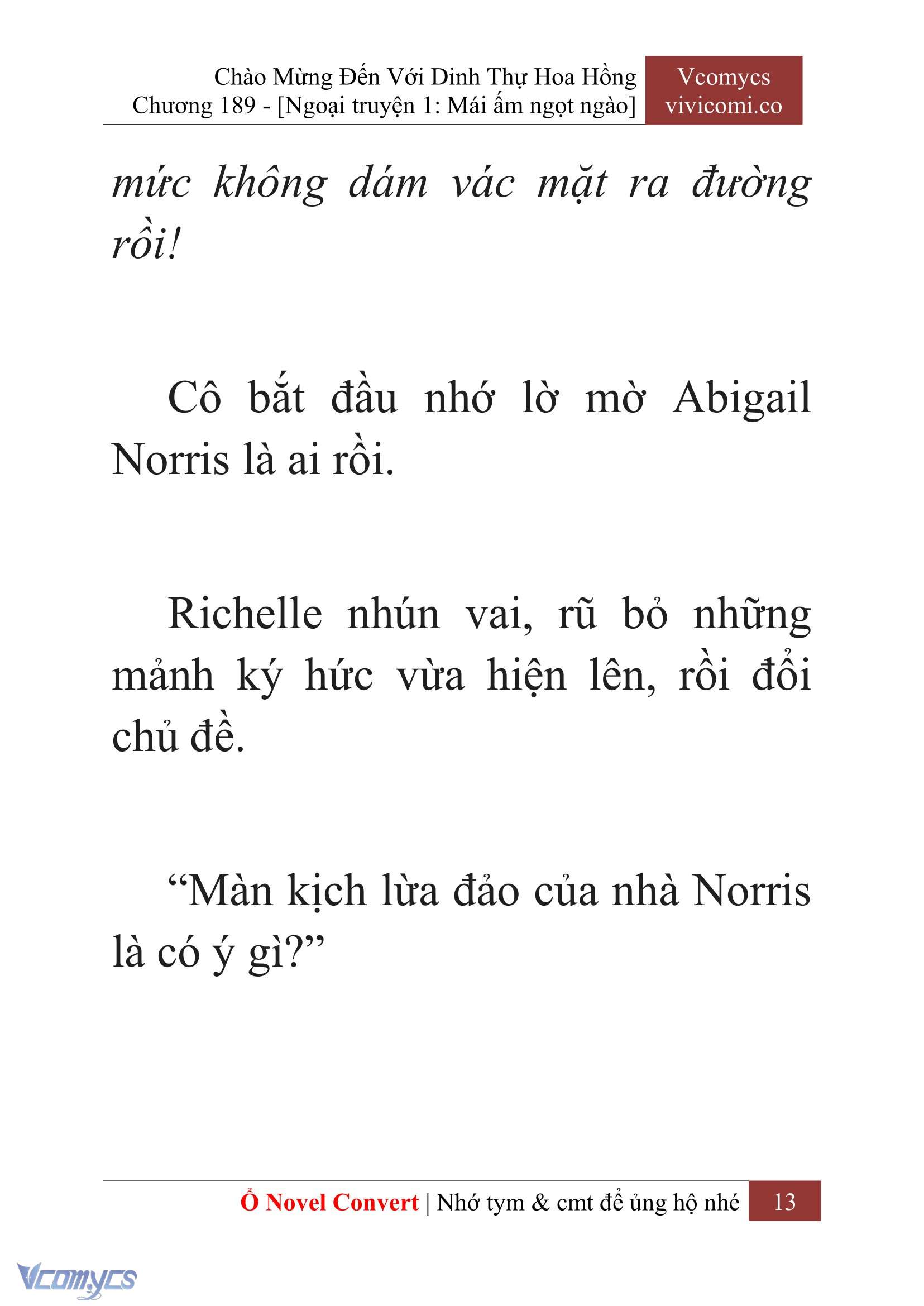 [Novel] Chào Mừng Đến Với Dinh Thự Hoa Hồng Chap 189 - Next Chap 190