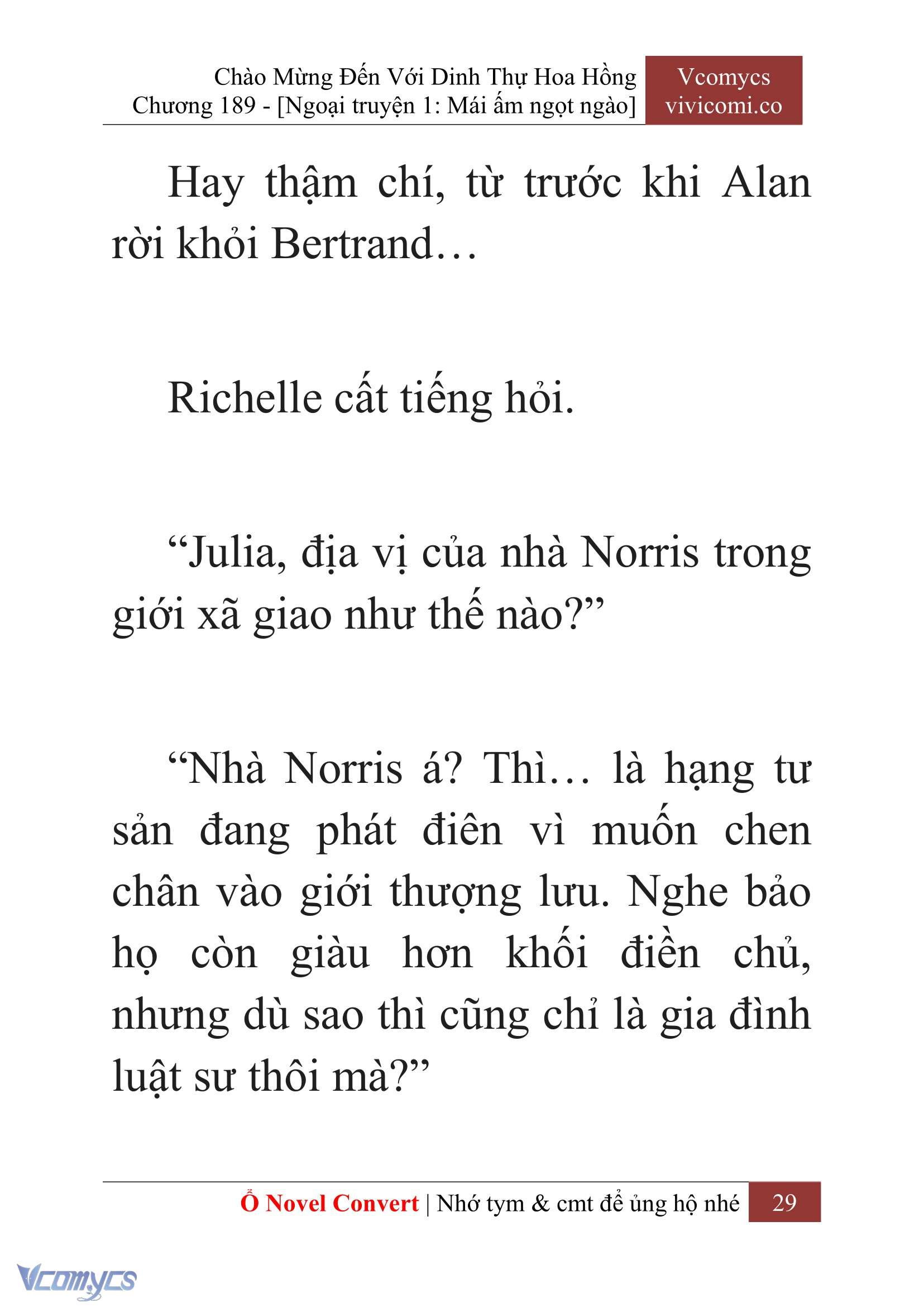 [Novel] Chào Mừng Đến Với Dinh Thự Hoa Hồng Chap 189 - Next Chap 190