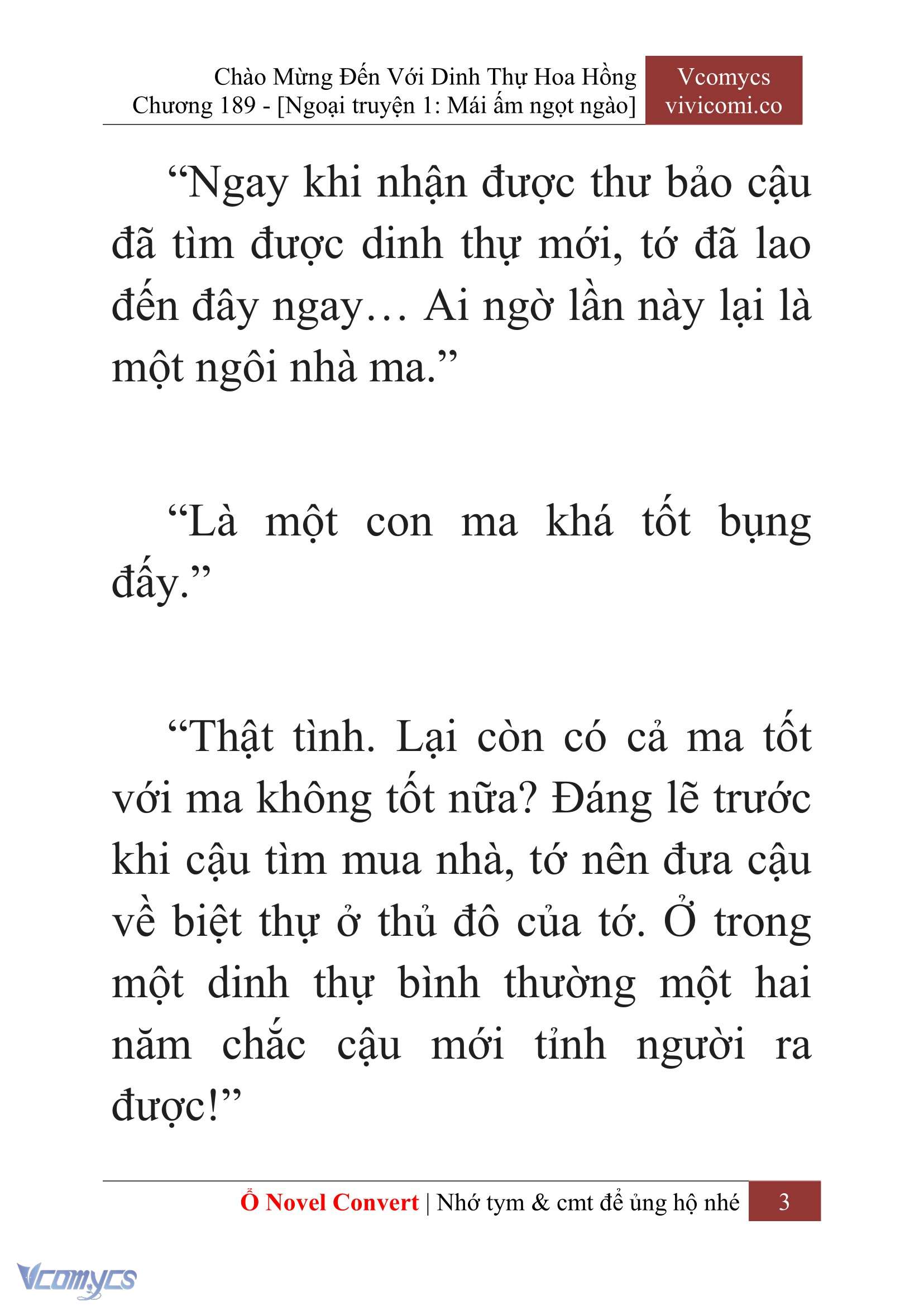 [Novel] Chào Mừng Đến Với Dinh Thự Hoa Hồng Chap 189 - Next Chap 190