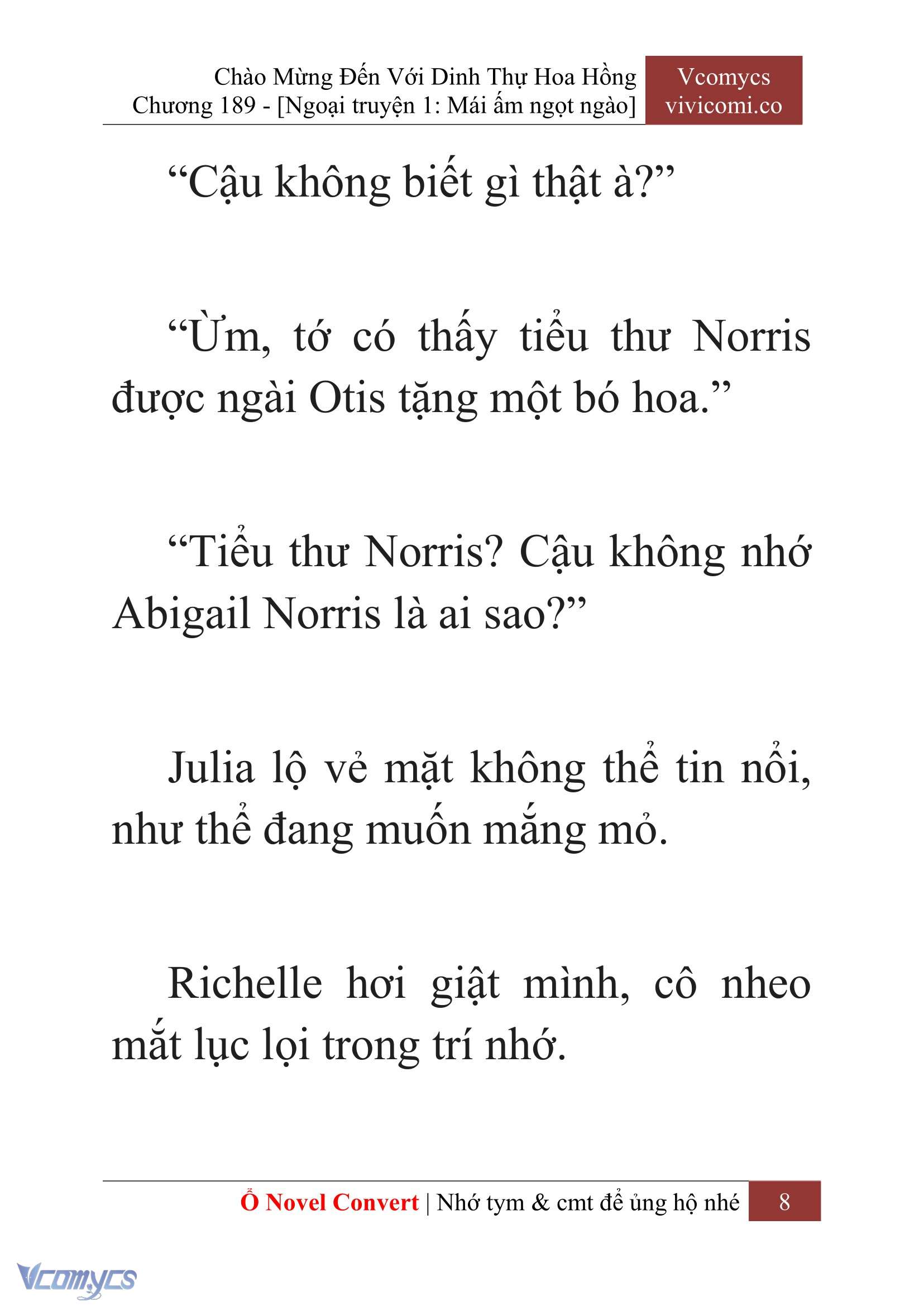 [Novel] Chào Mừng Đến Với Dinh Thự Hoa Hồng Chap 189 - Next Chap 190