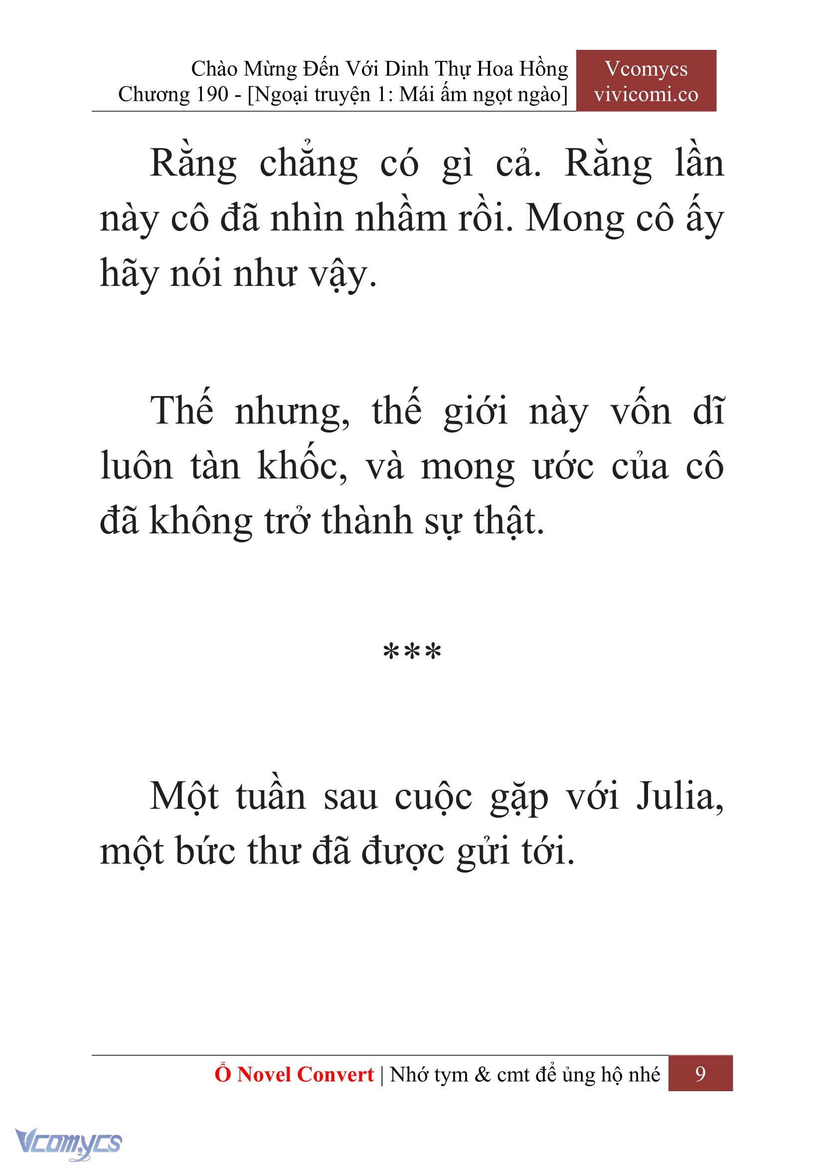 [Novel] Chào Mừng Đến Với Dinh Thự Hoa Hồng Chap 190 - Next Chap 191