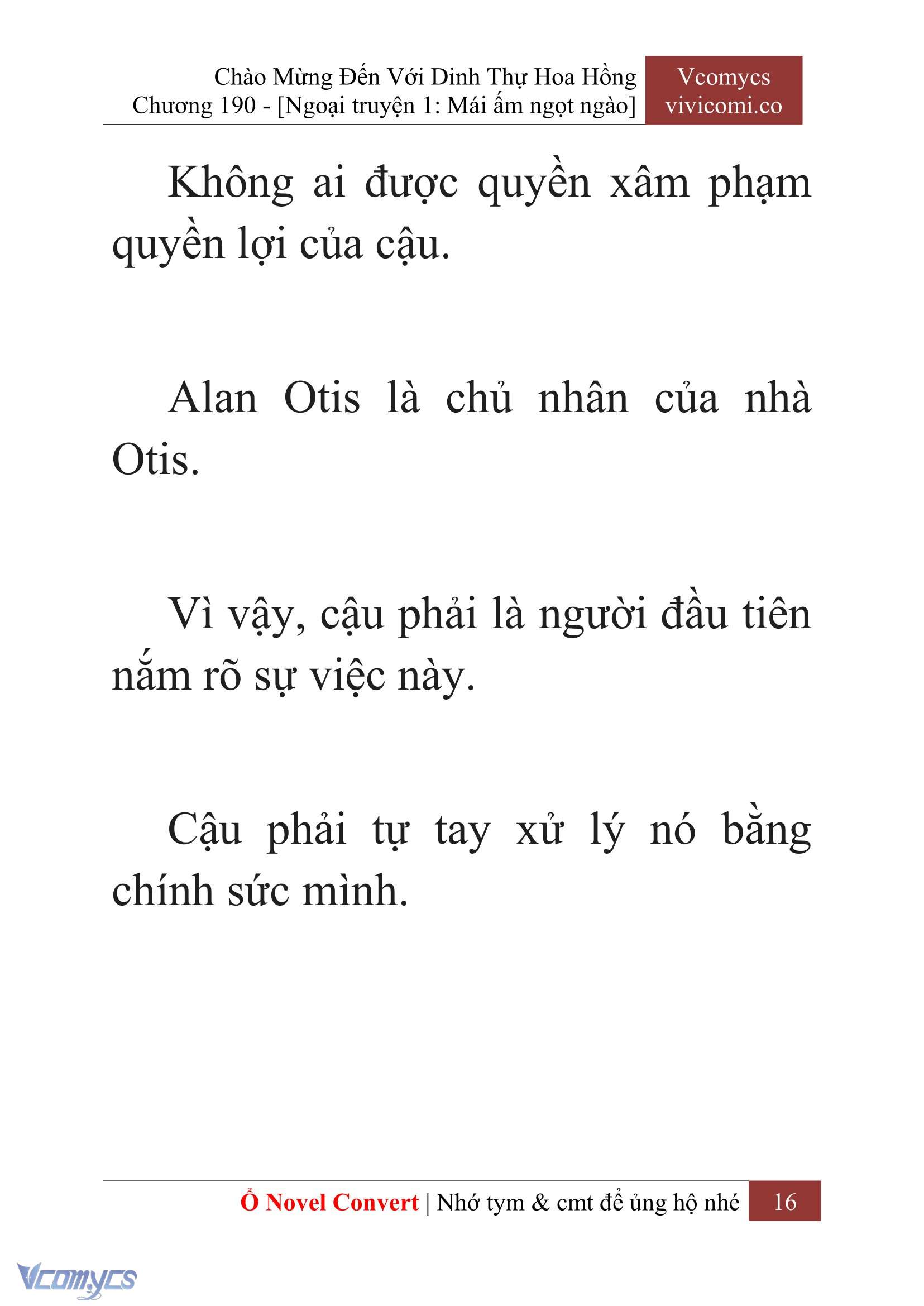 [Novel] Chào Mừng Đến Với Dinh Thự Hoa Hồng Chap 190 - Next Chap 191