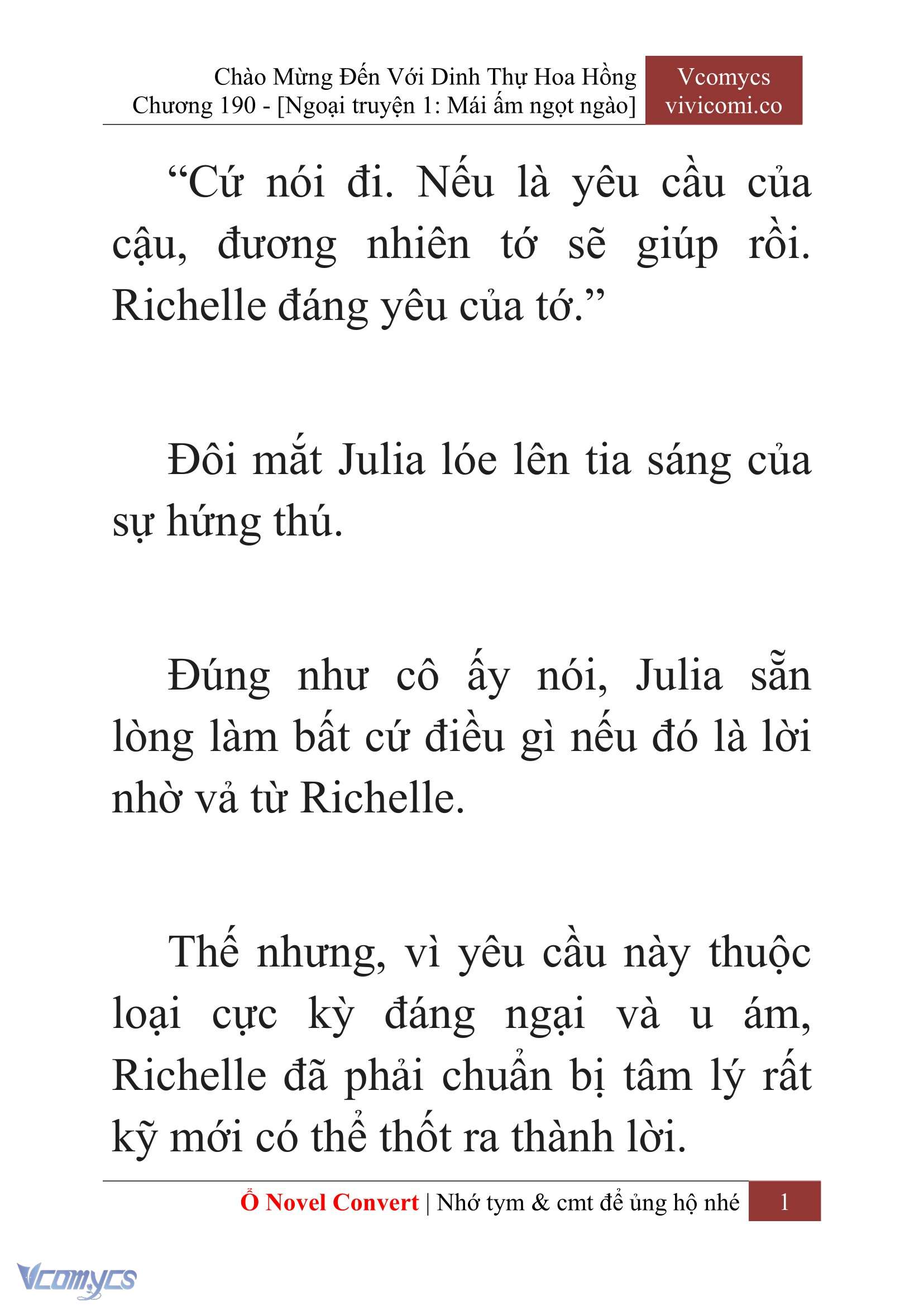 [Novel] Chào Mừng Đến Với Dinh Thự Hoa Hồng Chap 190 - Next Chap 191