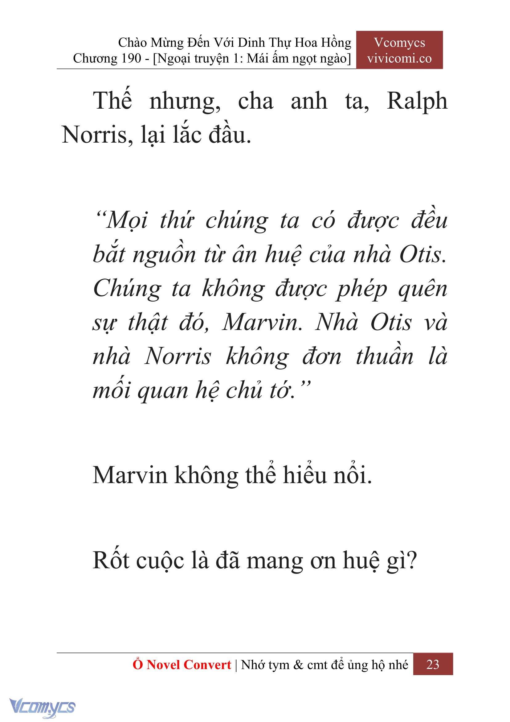 [Novel] Chào Mừng Đến Với Dinh Thự Hoa Hồng Chap 190 - Next Chap 191
