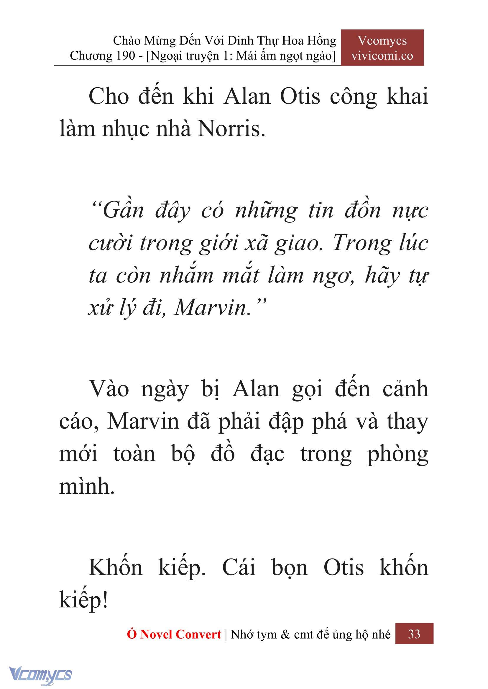 [Novel] Chào Mừng Đến Với Dinh Thự Hoa Hồng Chap 190 - Next Chap 191