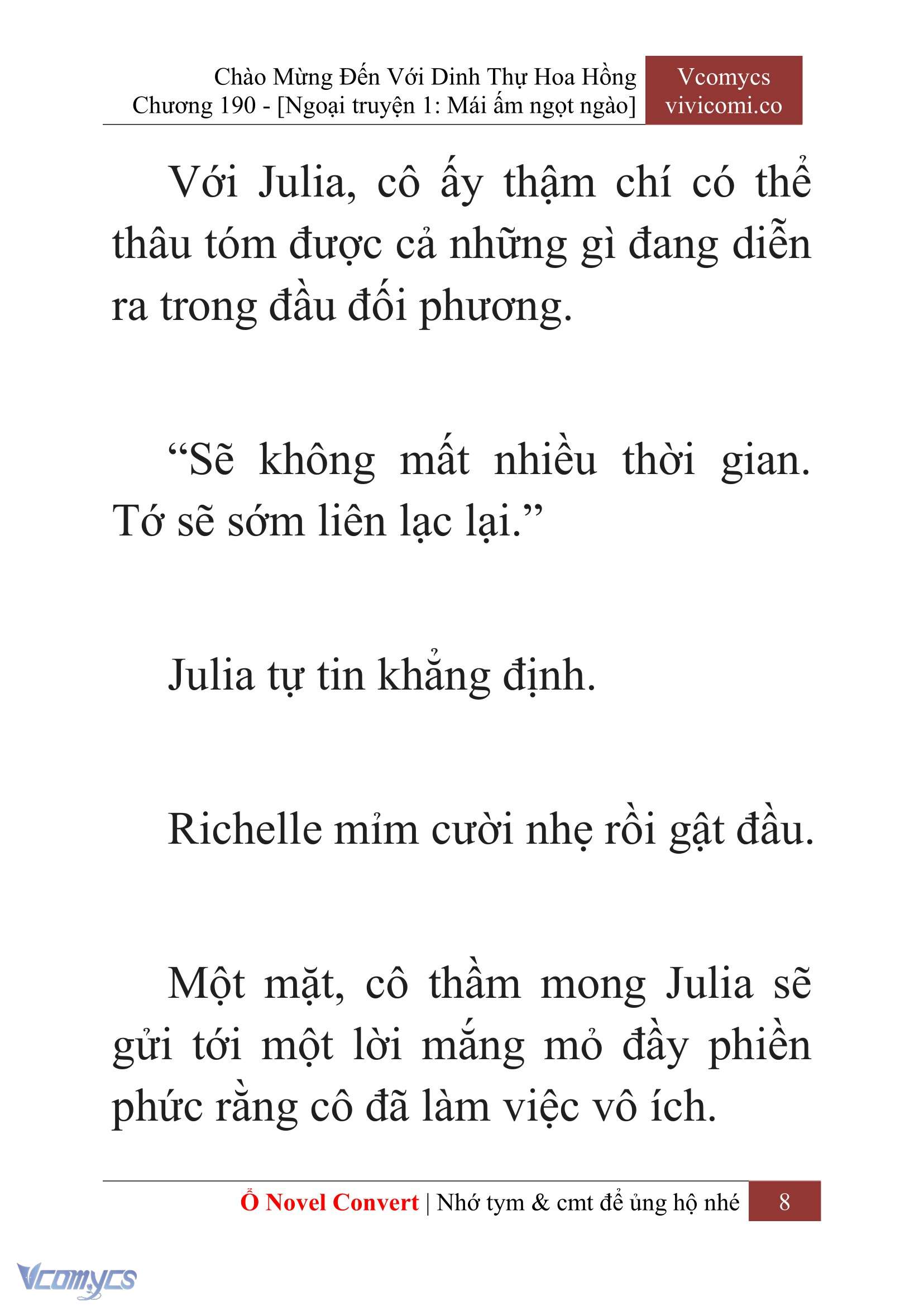 [Novel] Chào Mừng Đến Với Dinh Thự Hoa Hồng Chap 190 - Next Chap 191