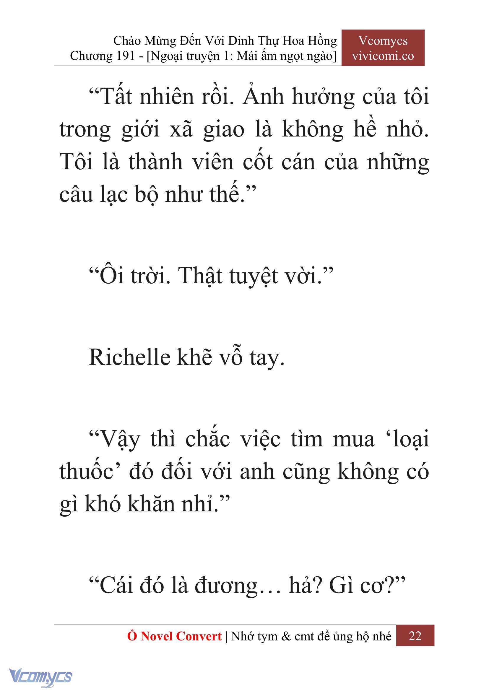 [Novel] Chào Mừng Đến Với Dinh Thự Hoa Hồng Chap 191 - Next Chap 192