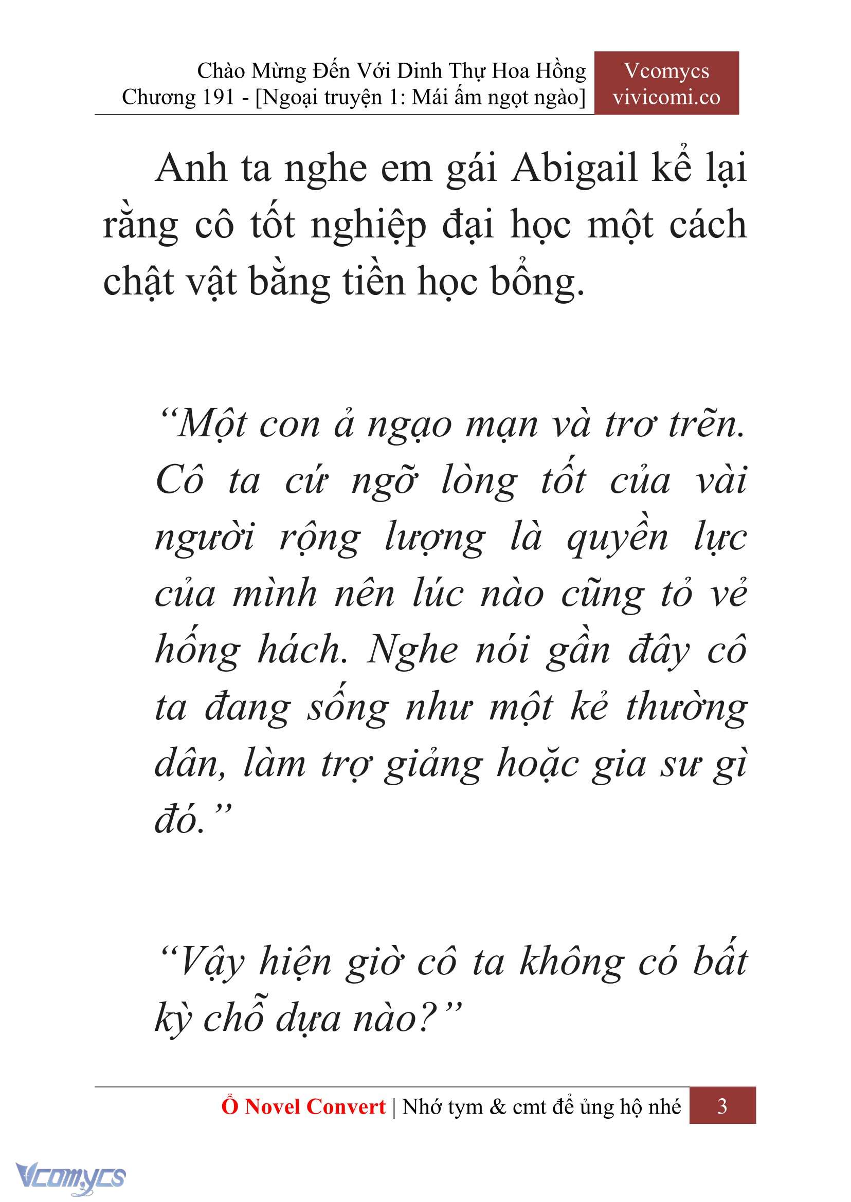 [Novel] Chào Mừng Đến Với Dinh Thự Hoa Hồng Chap 191 - Next Chap 192