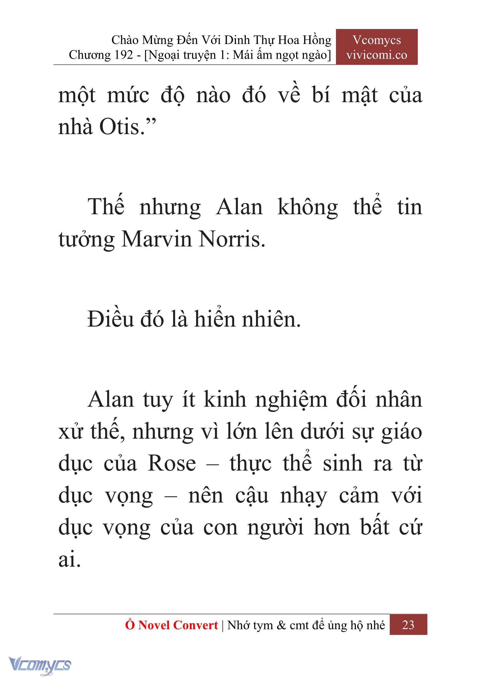 [Novel] Chào Mừng Đến Với Dinh Thự Hoa Hồng Chap 192 - Next Chap 193