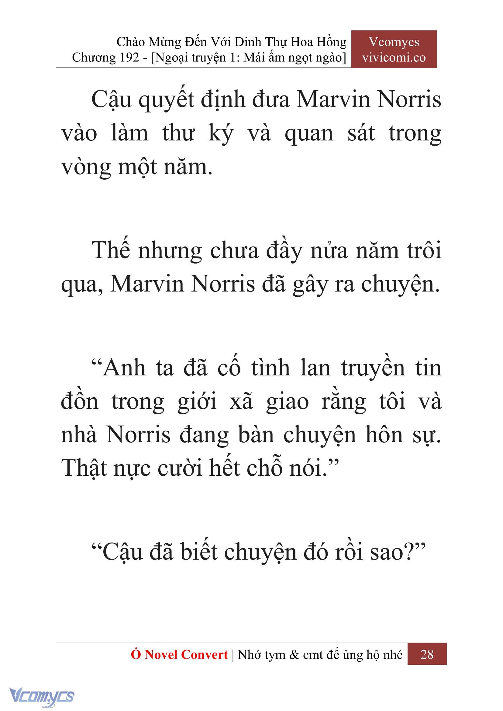 [Novel] Chào Mừng Đến Với Dinh Thự Hoa Hồng Chap 192 - Next Chap 193
