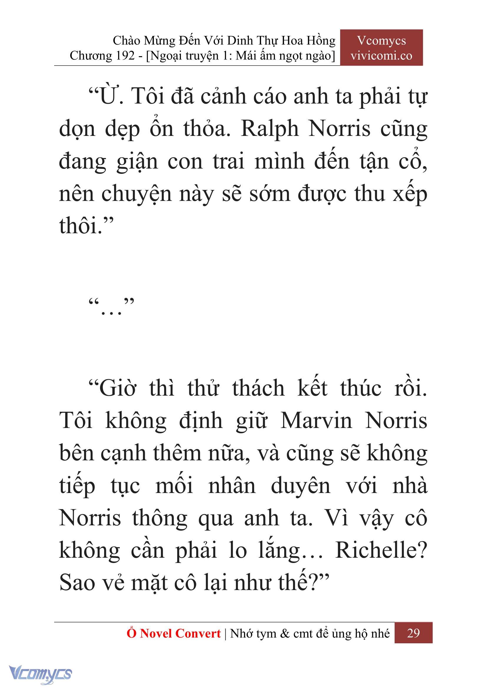 [Novel] Chào Mừng Đến Với Dinh Thự Hoa Hồng Chap 192 - Next Chap 193