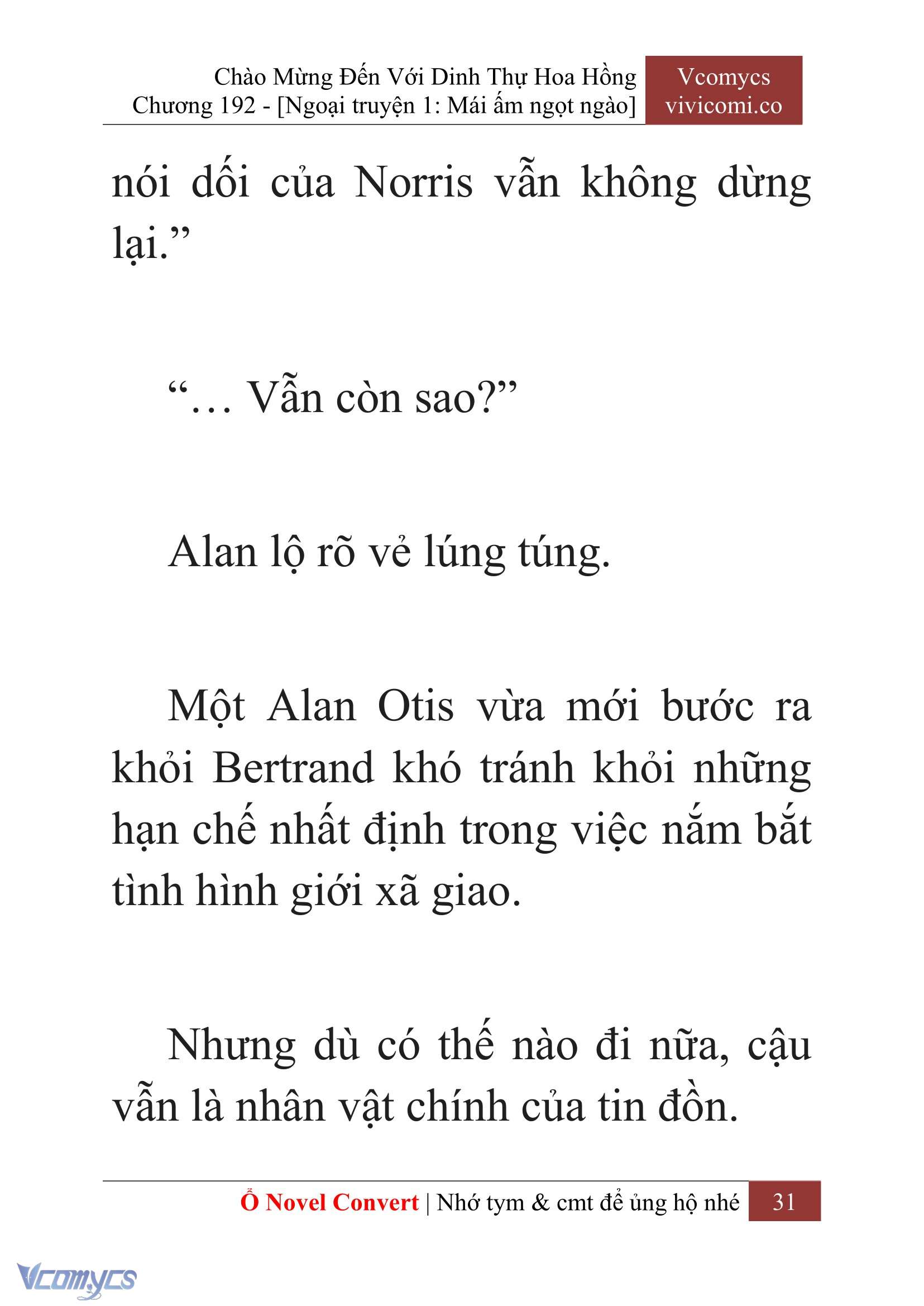 [Novel] Chào Mừng Đến Với Dinh Thự Hoa Hồng Chap 192 - Next Chap 193