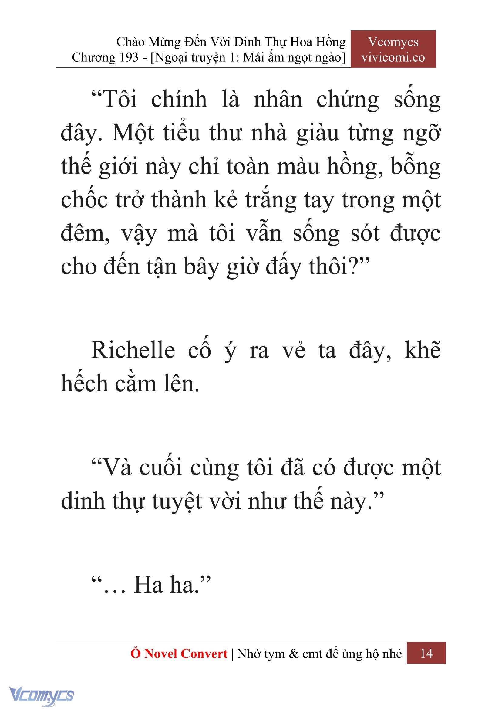 [Novel] Chào Mừng Đến Với Dinh Thự Hoa Hồng Chap 193 - Next Chap 194