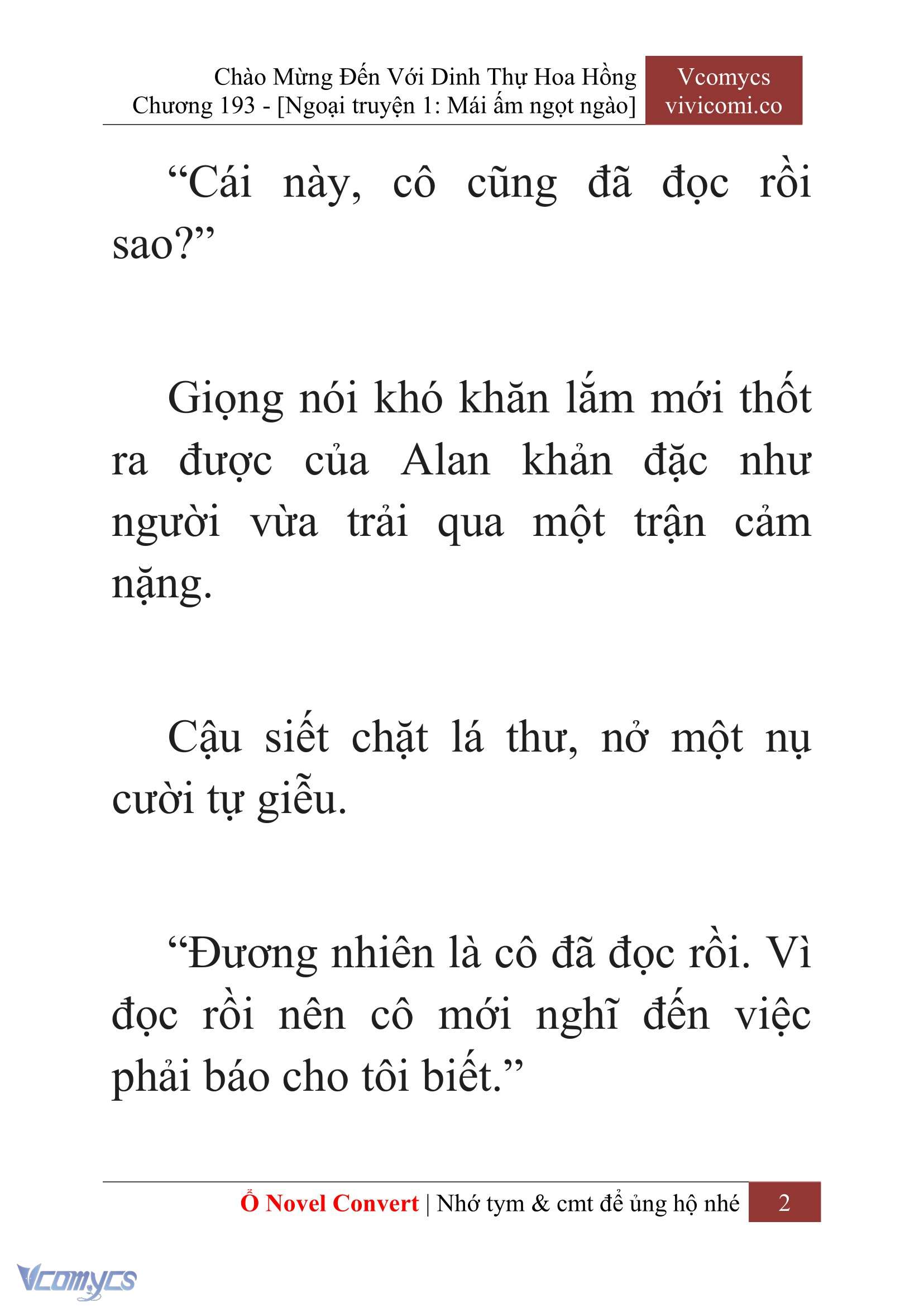 [Novel] Chào Mừng Đến Với Dinh Thự Hoa Hồng Chap 193 - Next Chap 194