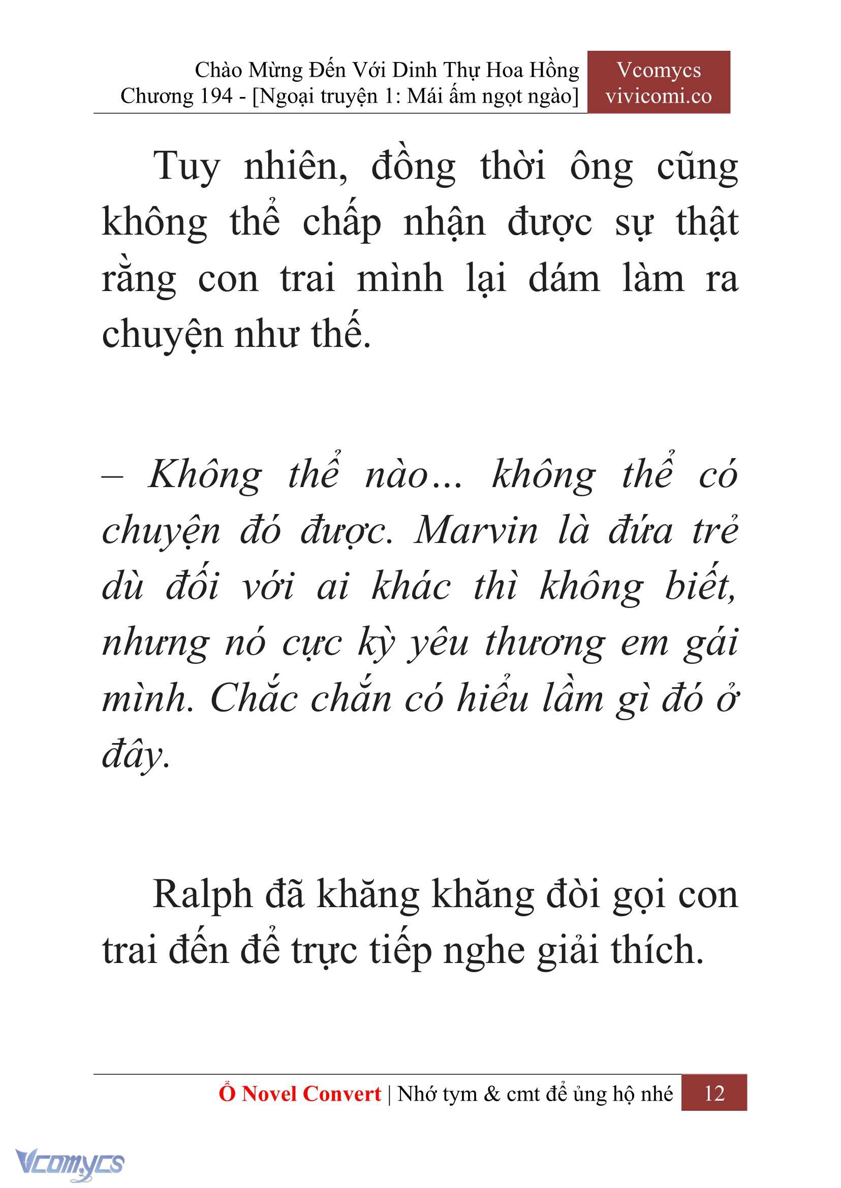[Novel] Chào Mừng Đến Với Dinh Thự Hoa Hồng Chap 194 - Next Chap 195