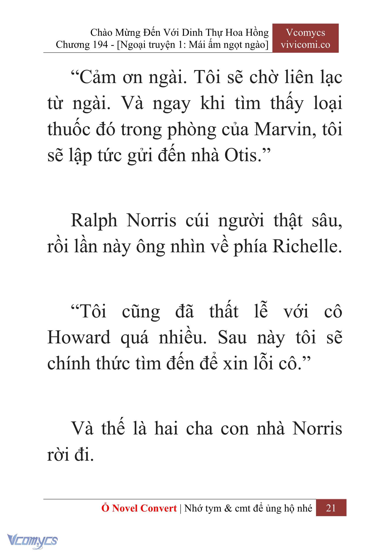 [Novel] Chào Mừng Đến Với Dinh Thự Hoa Hồng Chap 194 - Next Chap 195