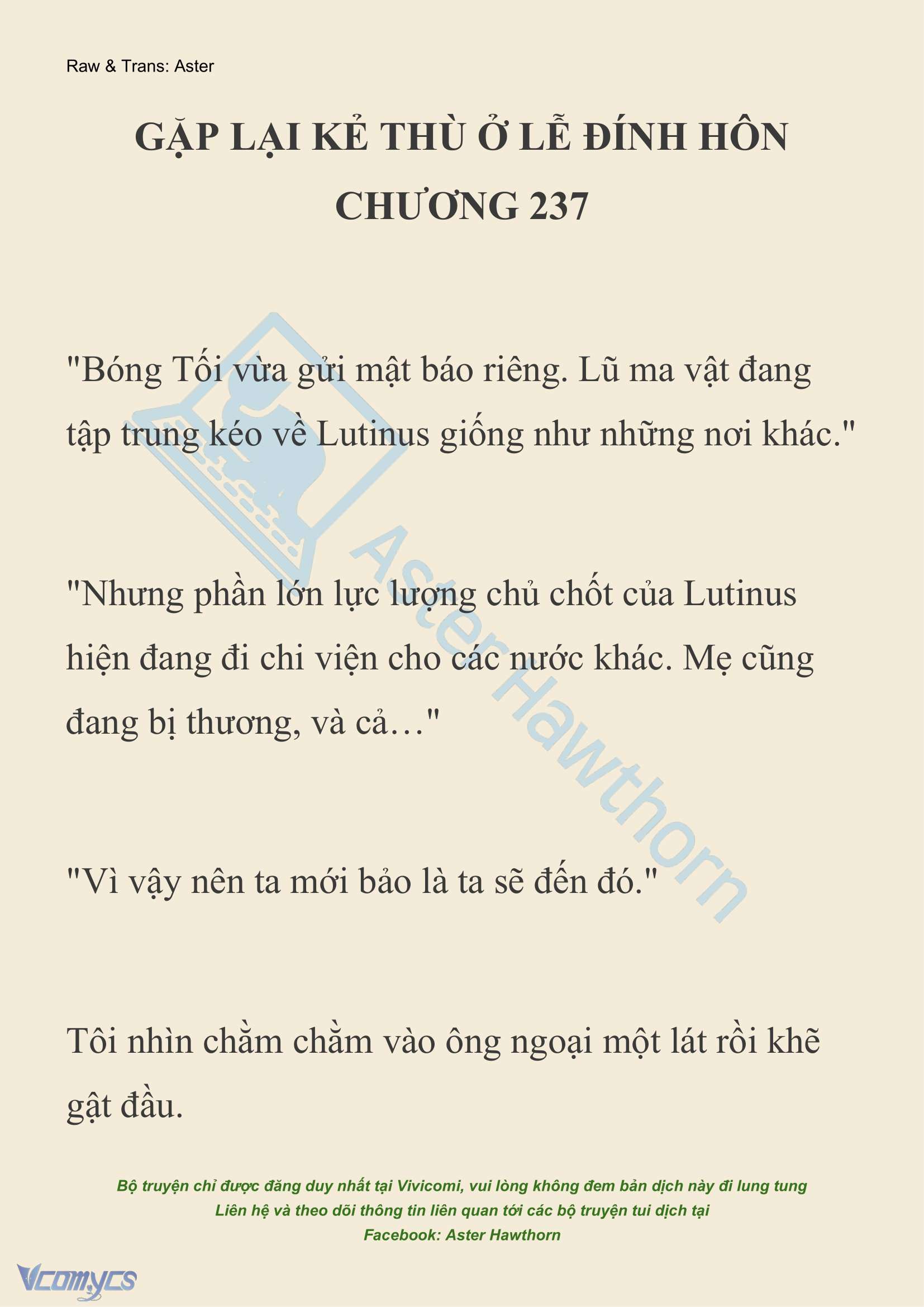 [NOVEL] Gặp Lại Kẻ Thù Ở Lễ Đính Hôn Chap 237 - Next Chap 238