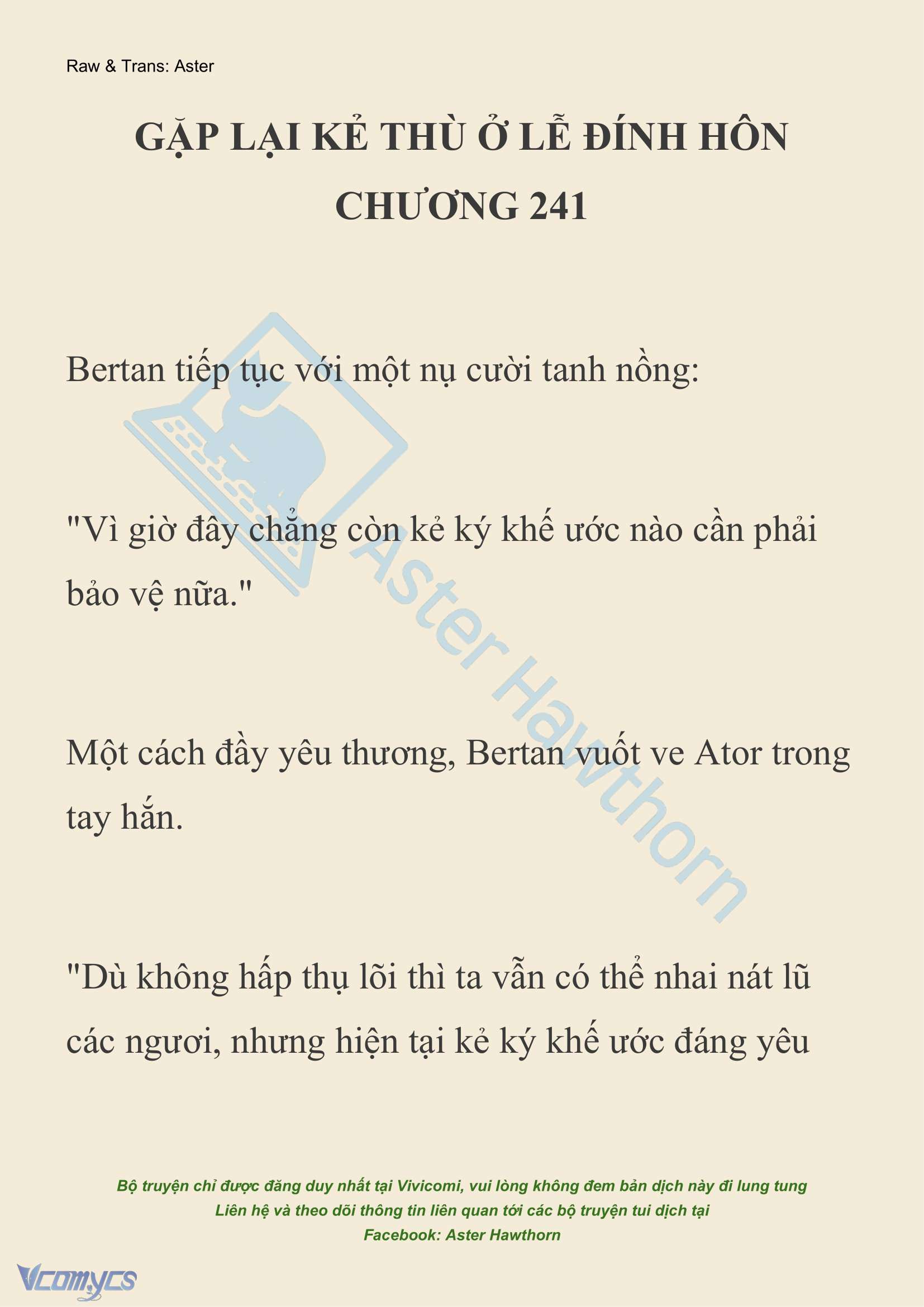 [NOVEL] Gặp Lại Kẻ Thù Ở Lễ Đính Hôn Chap 241 - Next Chap 242