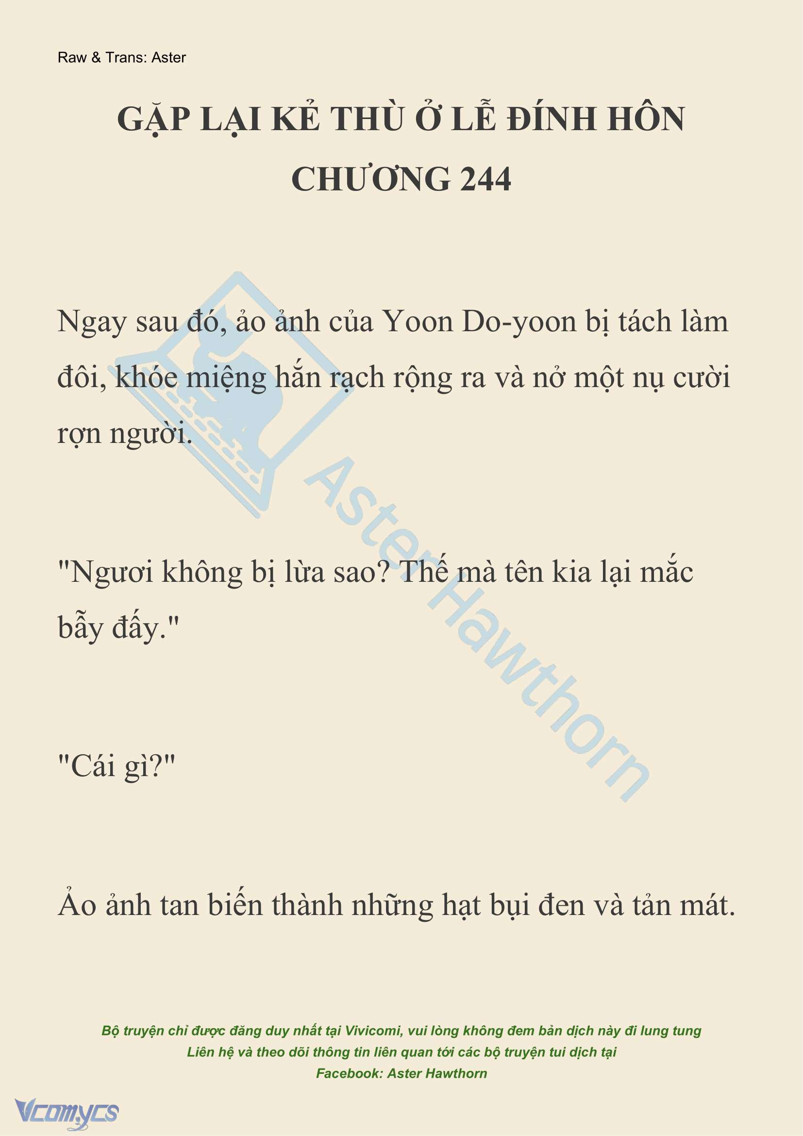 [NOVEL] Gặp Lại Kẻ Thù Ở Lễ Đính Hôn Chap 244 - Next Chap 245