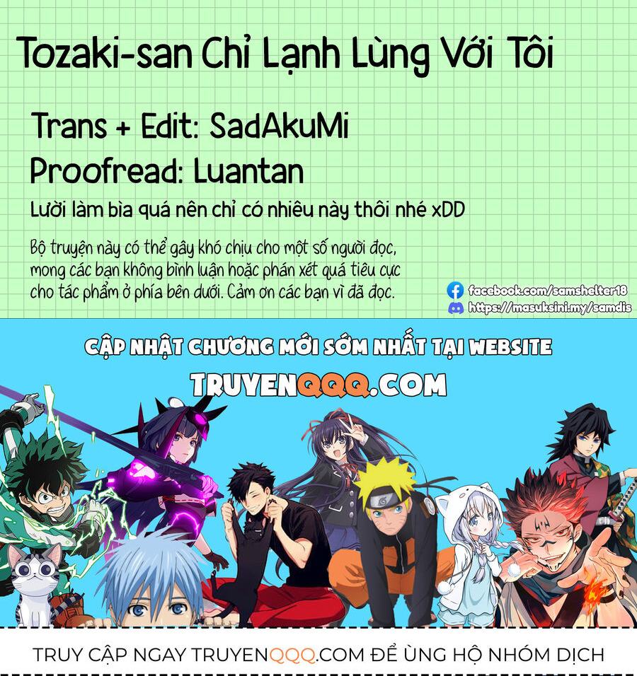 Tozaki-San Chỉ Lạnh Lùng Mỗi Mình Tôi Chap 1 - Next Chap 2