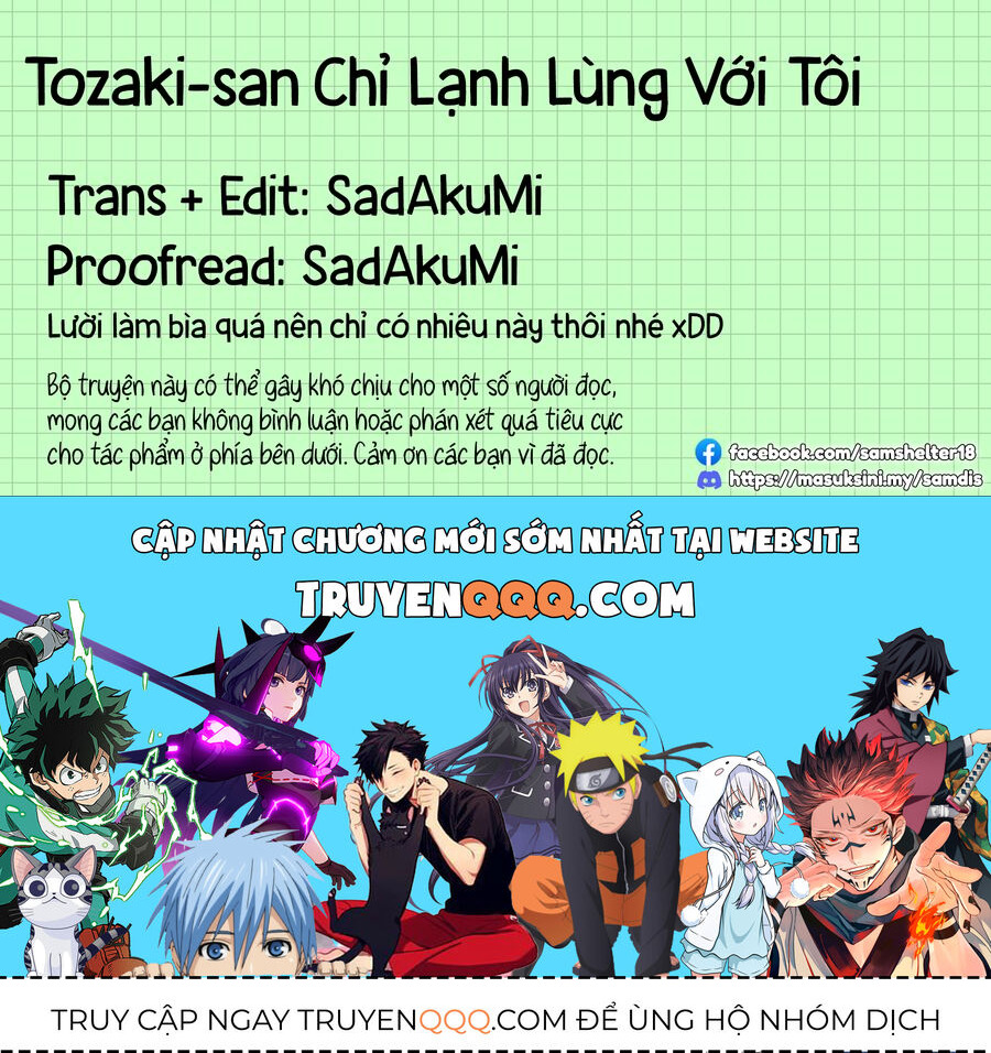Tozaki-San Chỉ Lạnh Lùng Mỗi Mình Tôi Chap 4 - Next Chap 5