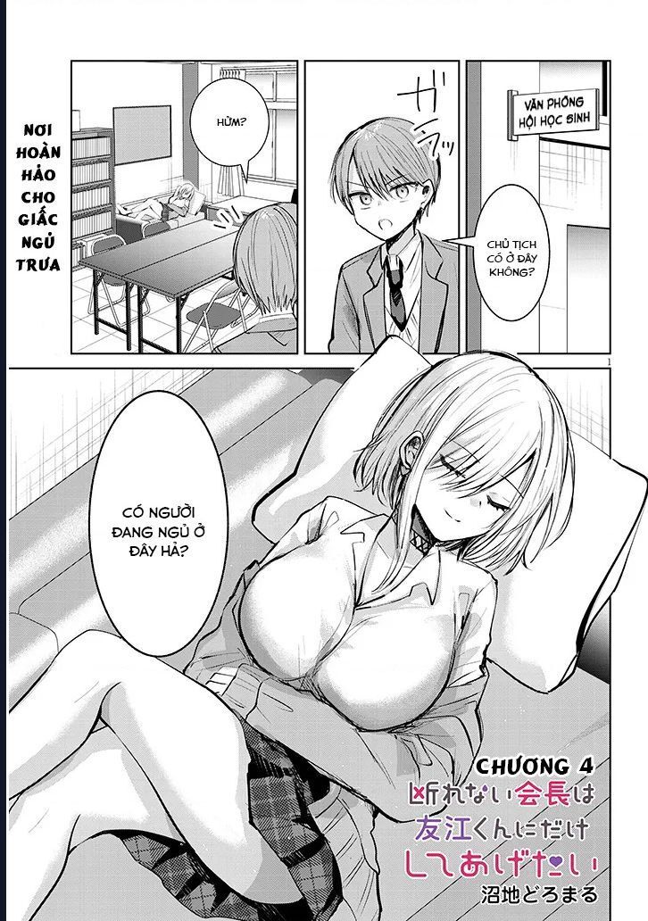 Kotowarenai Kaichou Wa Tomoe-Kun Ni Dake Shite Agetai Chap 4 - Next Chap 5