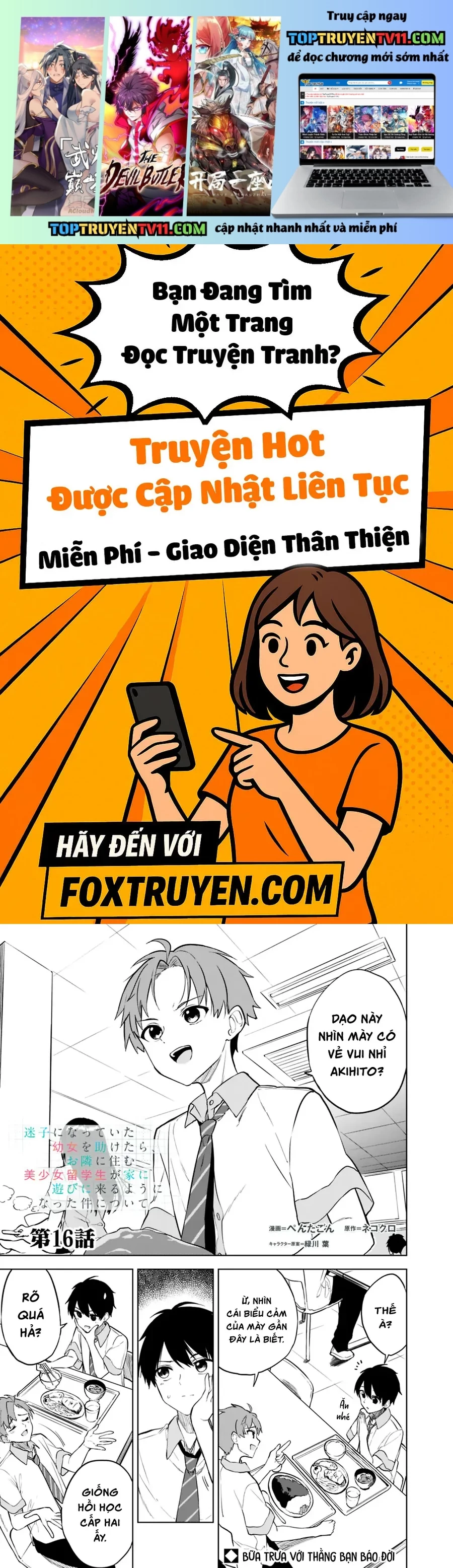 Maigo Ni Natteita Youjo Wo Tasuketara, Otonari Ni Sumu Bishoujo Ryuugakusei Ga Ie Ni Asobi Ni Kuru You Ni Natta Ken Nitsuite Chap 16 - Next Chap 17