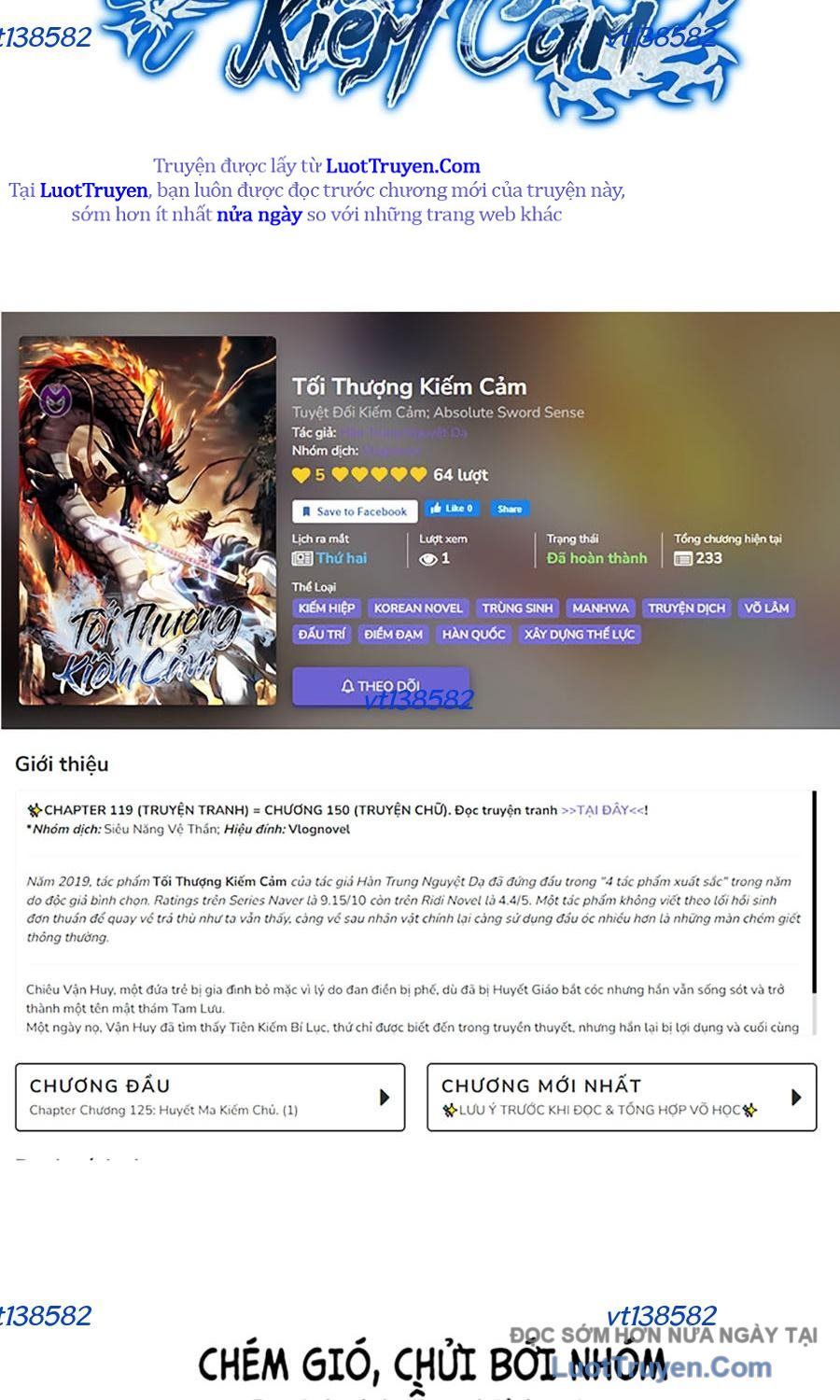 Cảm Kiếm Tuyệt Đối Chap 156 - Next Chap 157