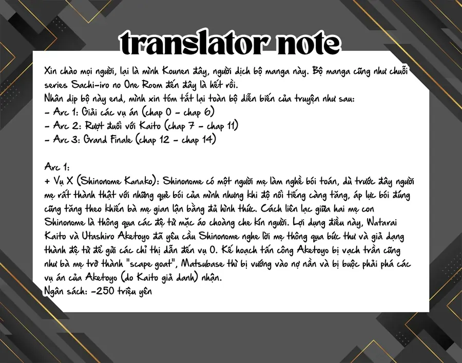 Sachiiro No One Room Gaiden - Seikai No Meitantei Chap 14.5 - Next Chap 15.5