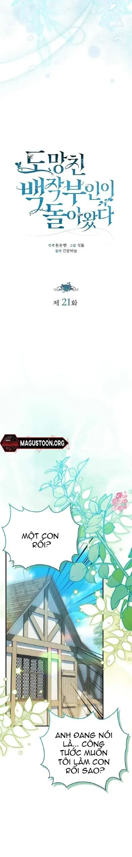 Nữ Bá Tước Bỏ Trốn Đã Quay Trở Lại Chap 21 - Next Chap 22