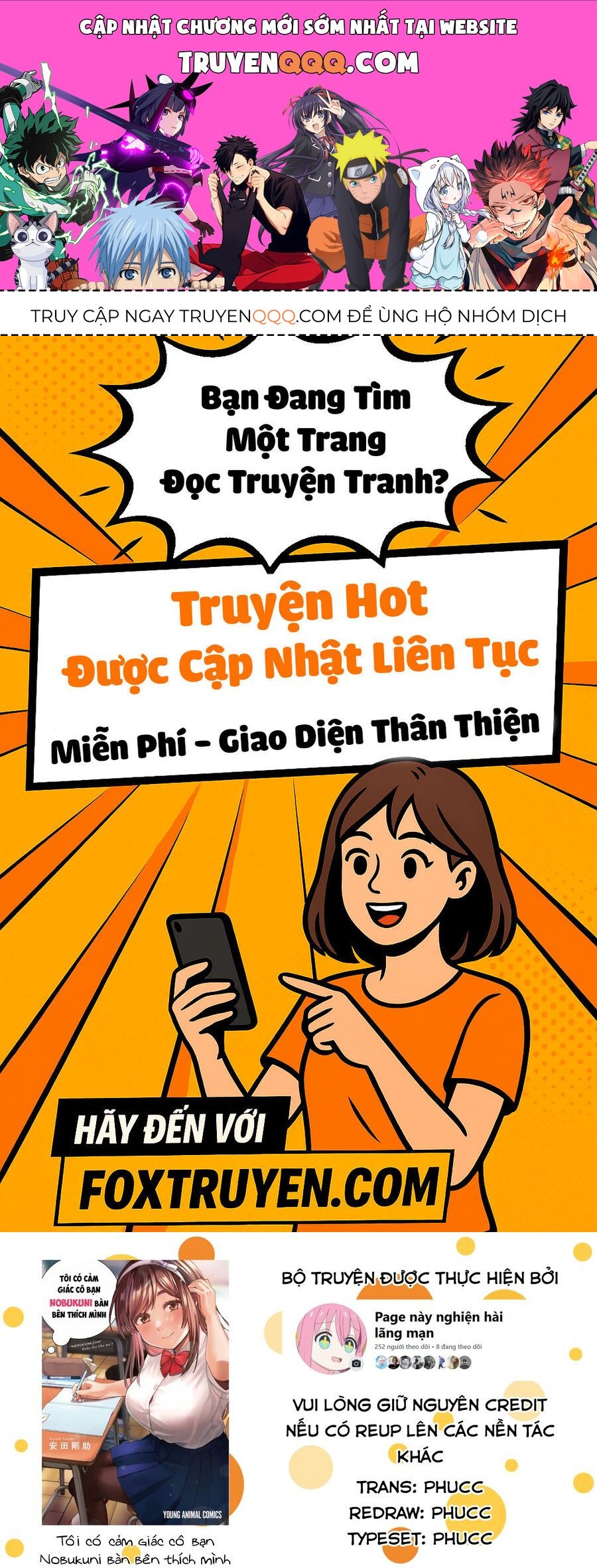 Tôi Có Cảm Giác Cô Bạn Nobukuni Bàn Bên Thích Mình Chap 1 - Next Chap 2