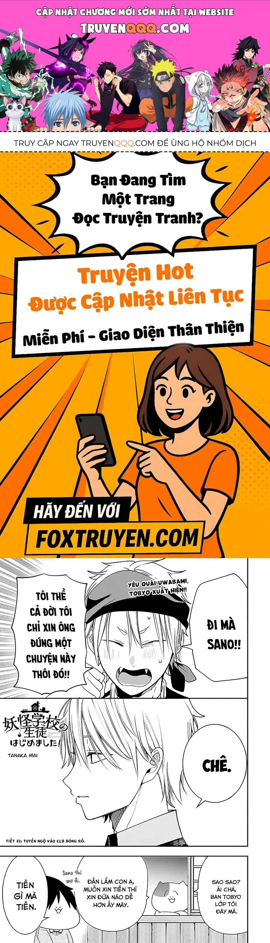 Youkai Gakkou No Seito Hajimemashita! Chap 32 - Next Chap 33