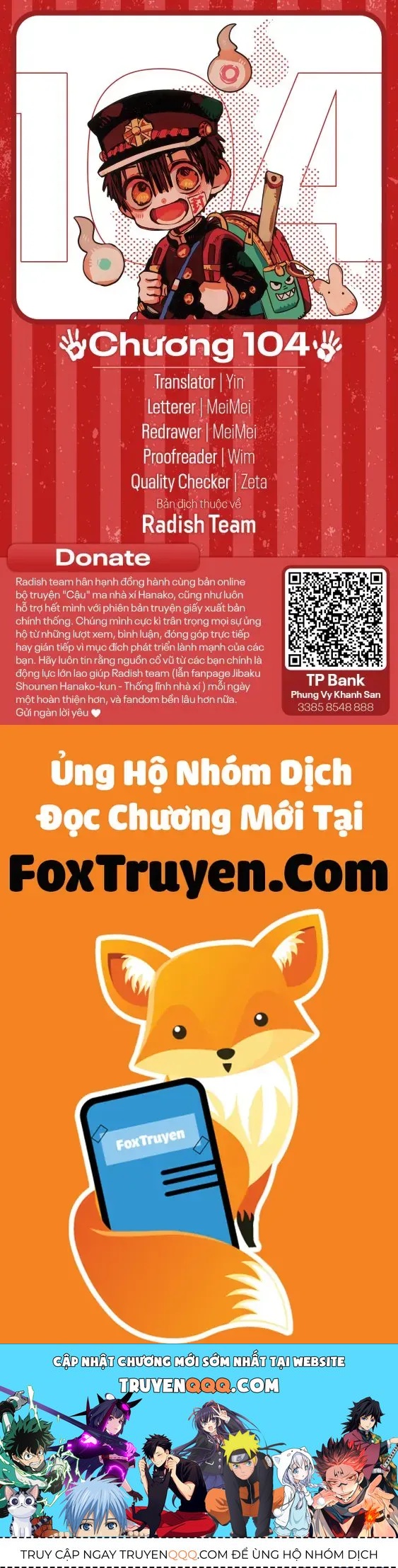 Hanako-Kun Nhà Xí Chap 104 - Next Chap 105