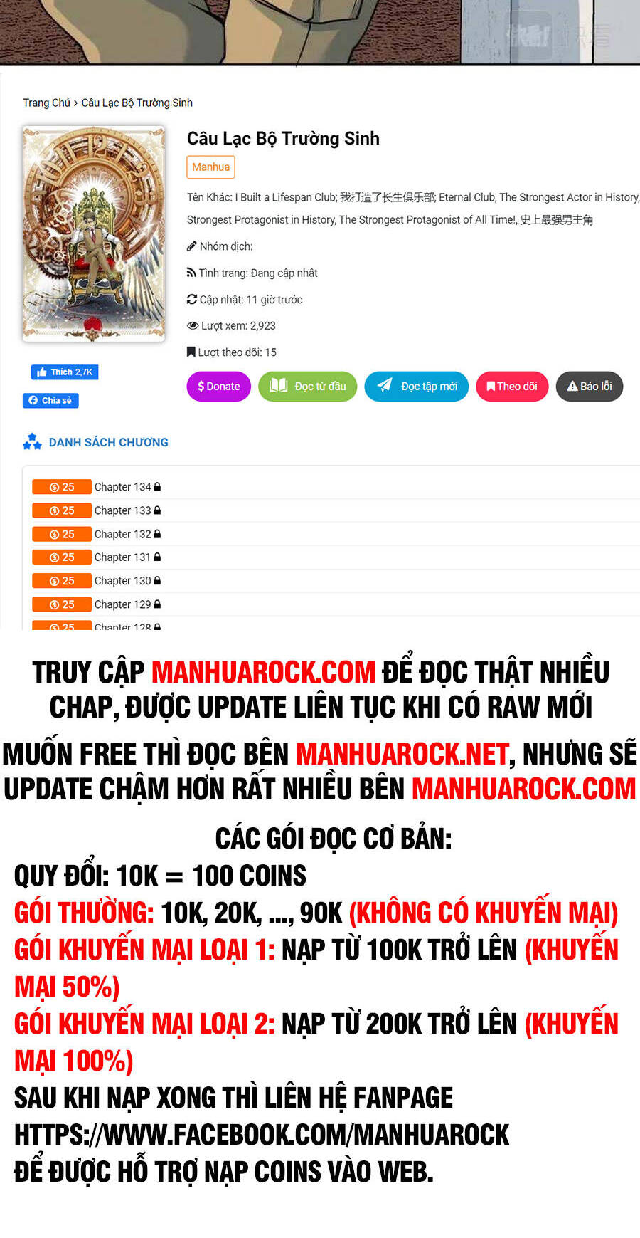 Câu Lạc Bộ Trường Sinh Chap 79 - Next Chap 80