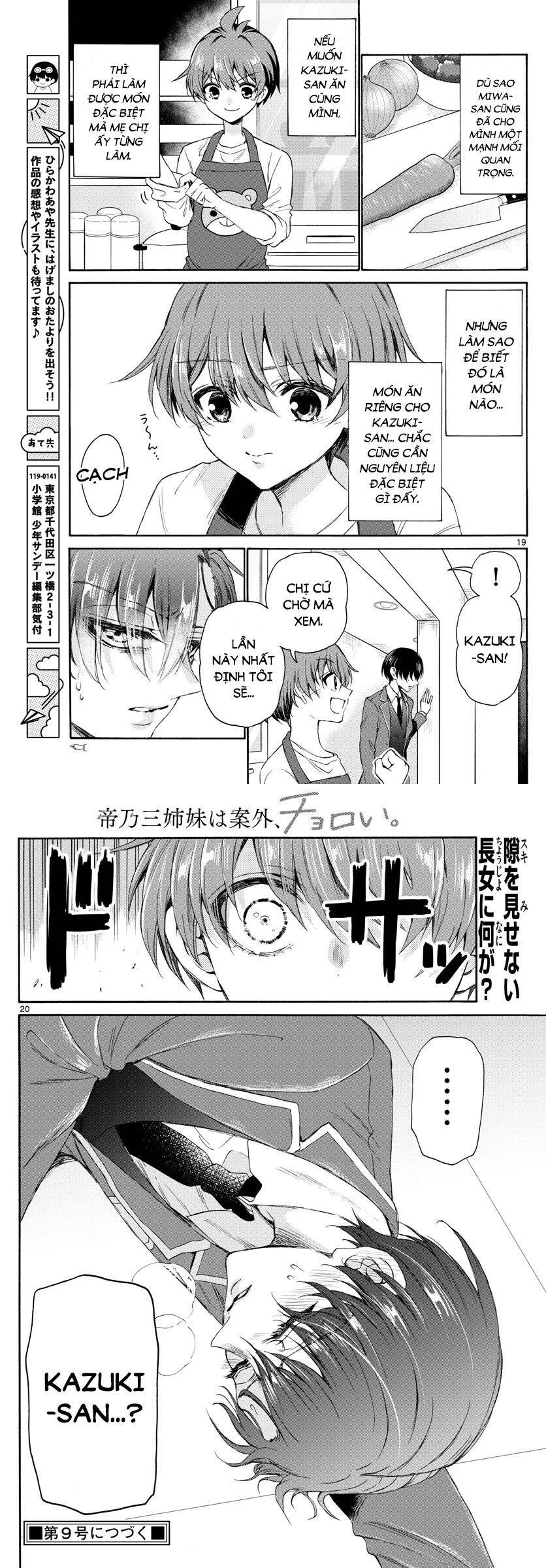 Ba Chị Em Nhà Mikadono Dễ Đối Phó Thật Đấy Chap 4 - Next Chap 5