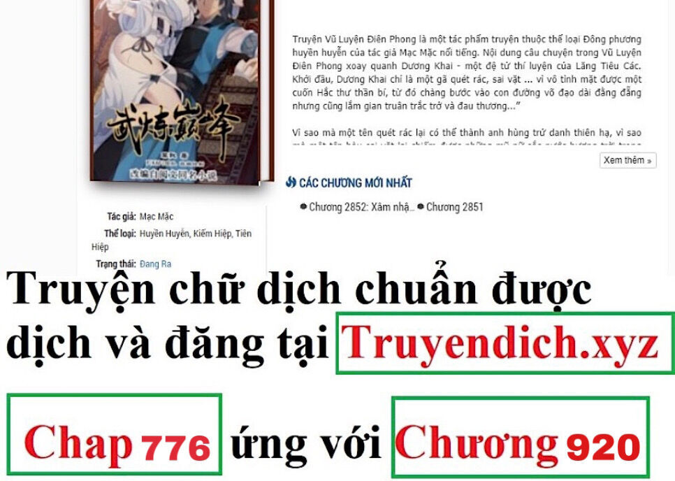 Võ Luyện Đỉnh Phong Chap 776 - Next Chap 777