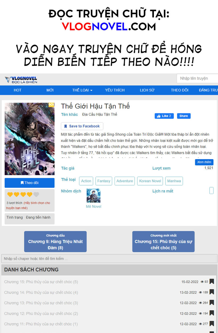 Thế Giới Sau Tận Thế Chap 9 - Next Chap 10