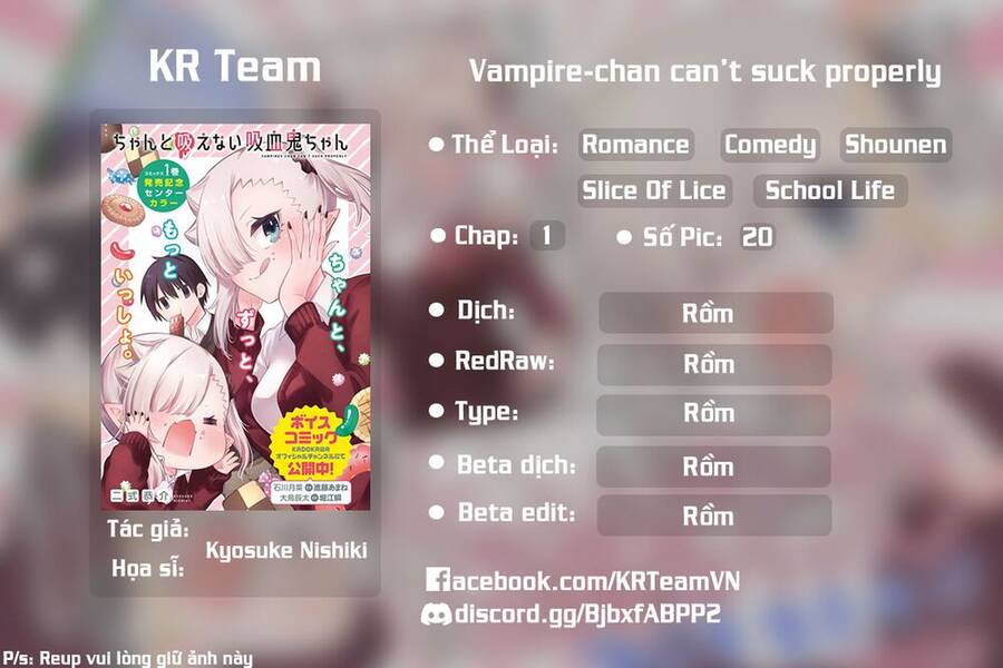 Vampire-Chan Can't Suck Properly Chap 1 - Next Chap 2