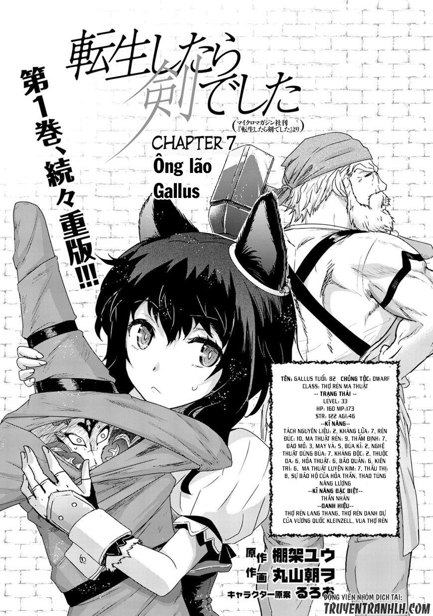 Chuyển Sinh Thành Kiếm Chap 7 - Next Chap 8