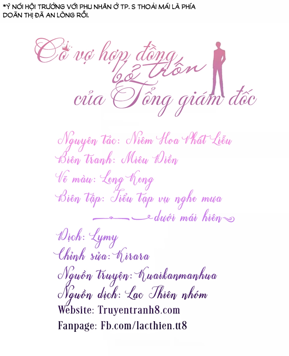 Cô Vợ Hợp Đồng Bỏ Trốn Của Tổng Giám Đốc Chap 62 - Next Chap 63