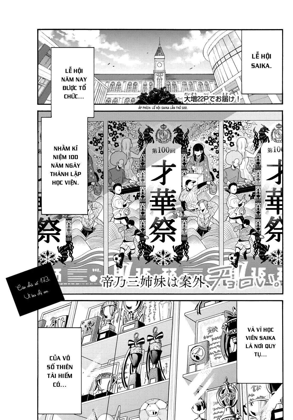 Ba Chị Em Nhà Mikadono Dễ Đối Phó Thật Đấy Chap 173 - Next Chap 174