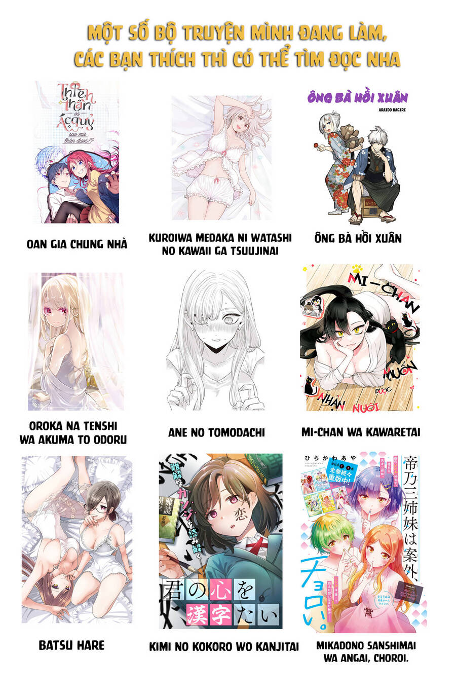 Ba Chị Em Nhà Mikadono Dễ Đối Phó Thật Đấy Chap 65 - Next Chap 66