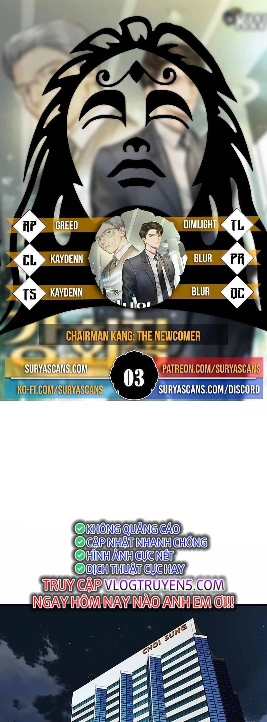 Chủ Tịch Kang: Người Mới Đến Chap 3 - Next Chap 4
