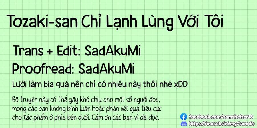 Tozaki-San Chỉ Lạnh Lùng Với Tôi Chap 2 - Next Chap 3