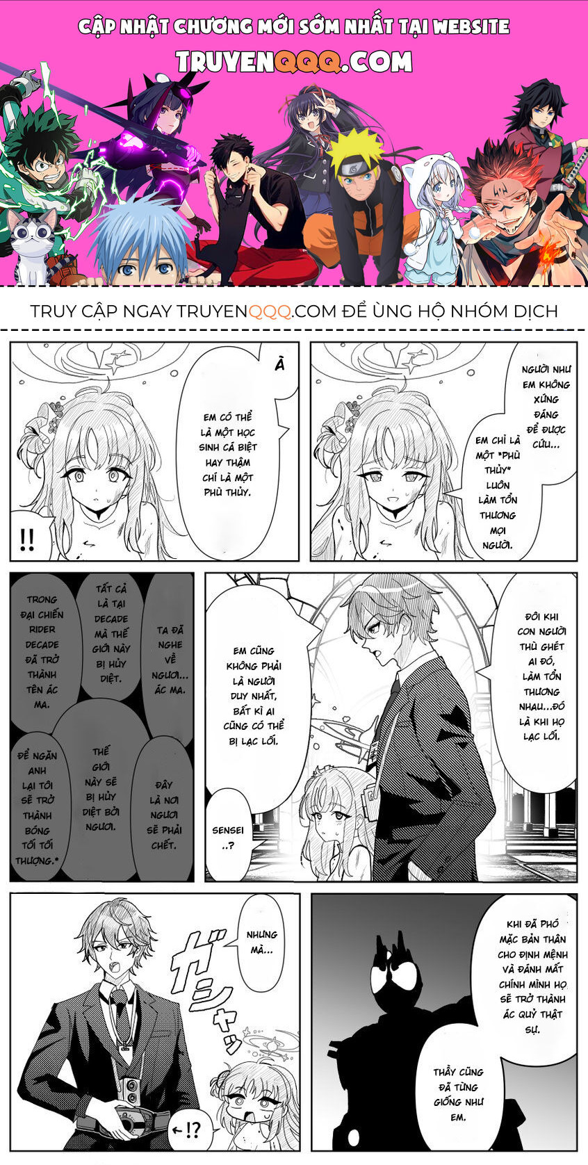 Blue Archive X Kamen Rider Decade - Câu Chuyện Về Thầy Giáo Schale Kadoya Tsukasa Chap 1 - Next Chap 2