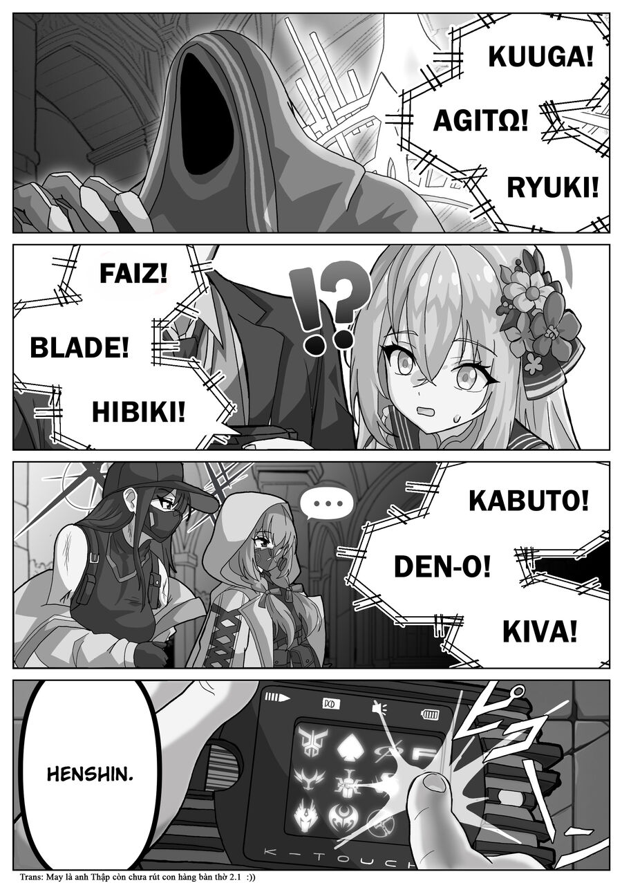 Blue Archive X Kamen Rider Decade - Câu Chuyện Về Thầy Giáo Schale Kadoya Tsukasa Chap 8 - Next Chap 9